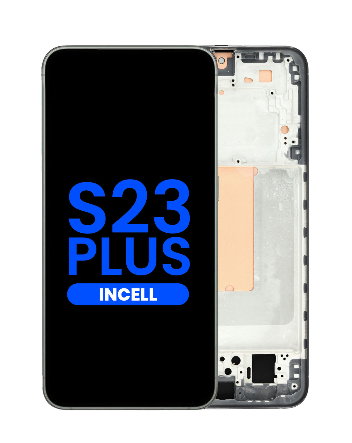 LCD Assembly with Frame for Galaxy S23 Plus (S916) (Phantom Black) (Without Fingerprint) (Aftermarket Incell)