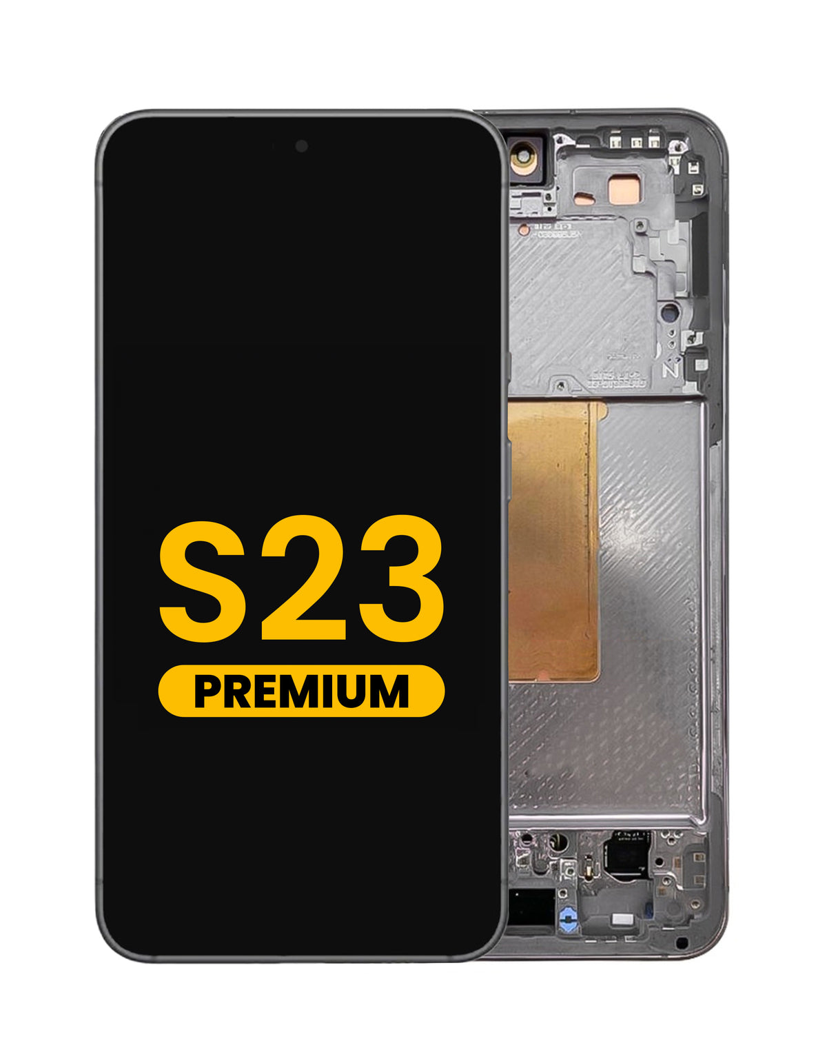OLED Assembly with Frame for Galaxy S23 (S911) (Phantom Black) (Premium)