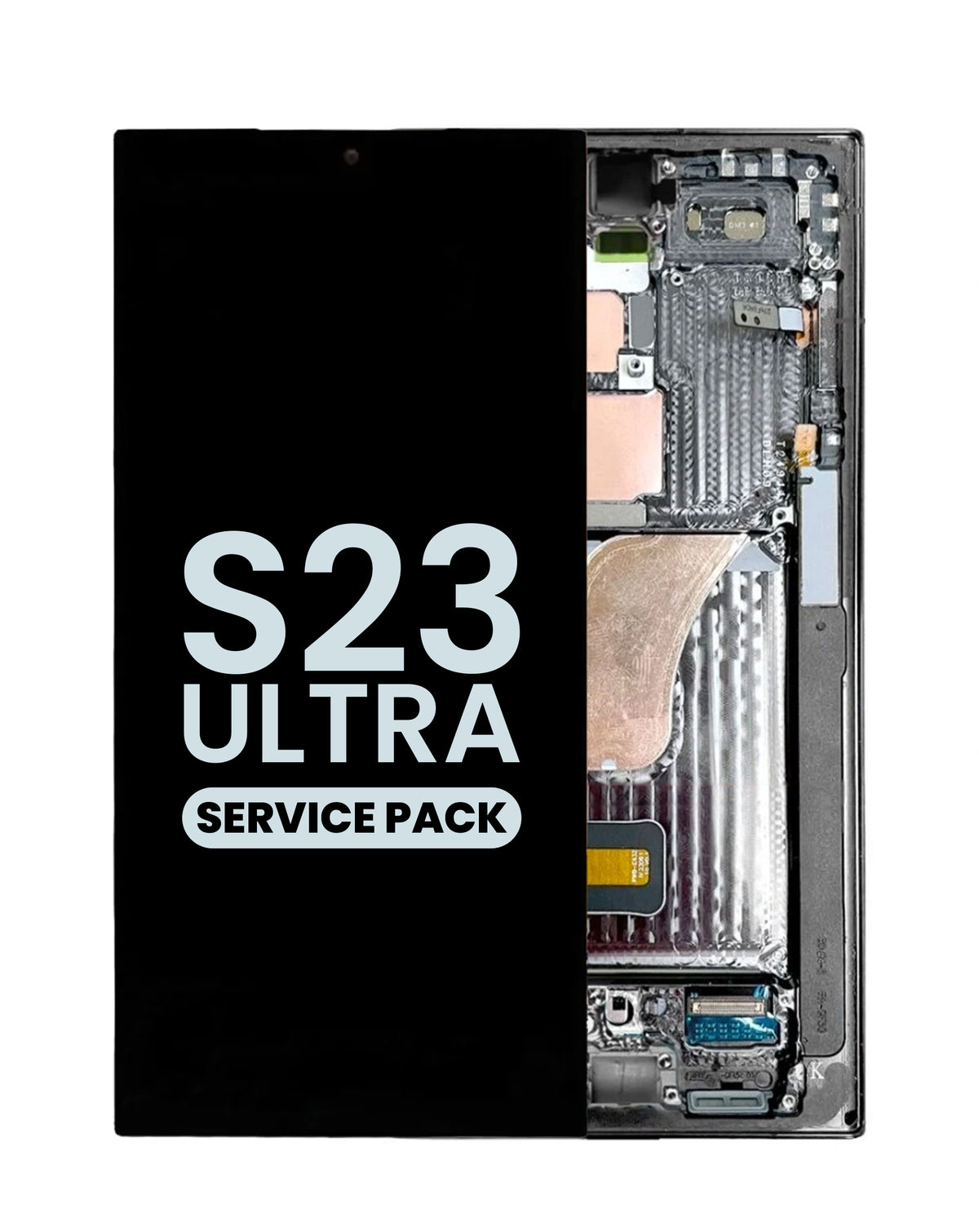 OLED Assembly with Frame for Galaxy S23 Ultra (S918) (Graphite) (Service Pack)