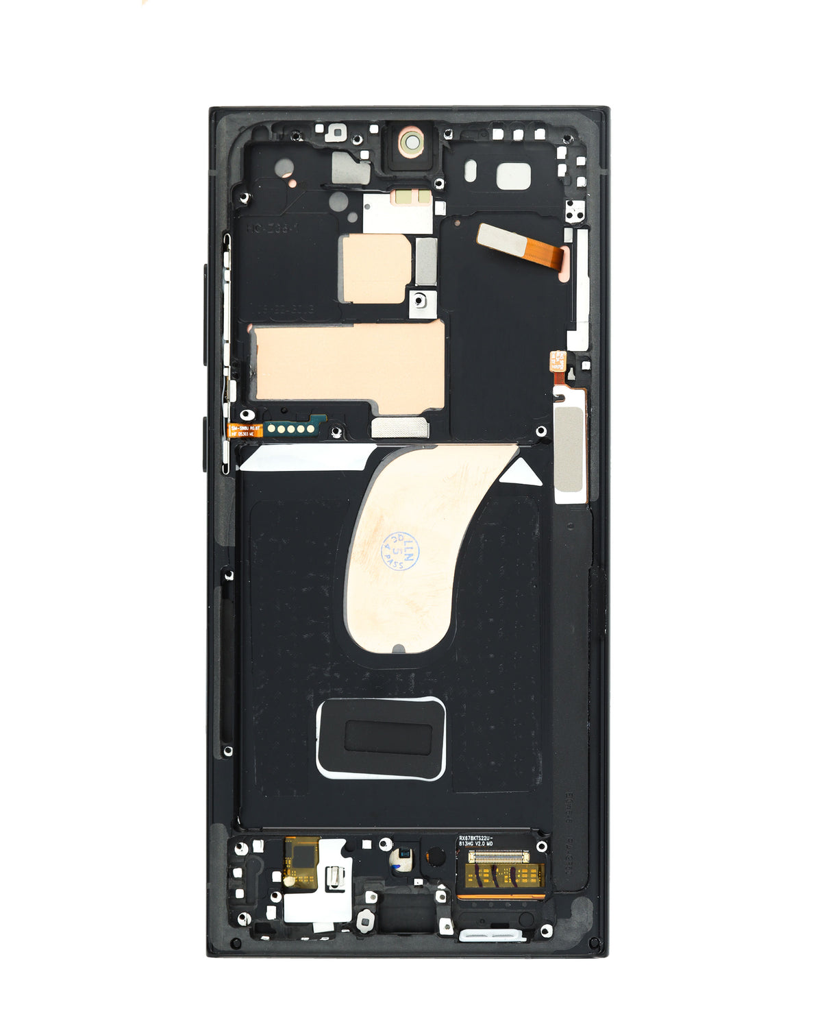 OLED Assembly with Frame for Galaxy S23 Ultra (S918) (Phantom Black) (Aftermarket Plus Soft / 120Hz)