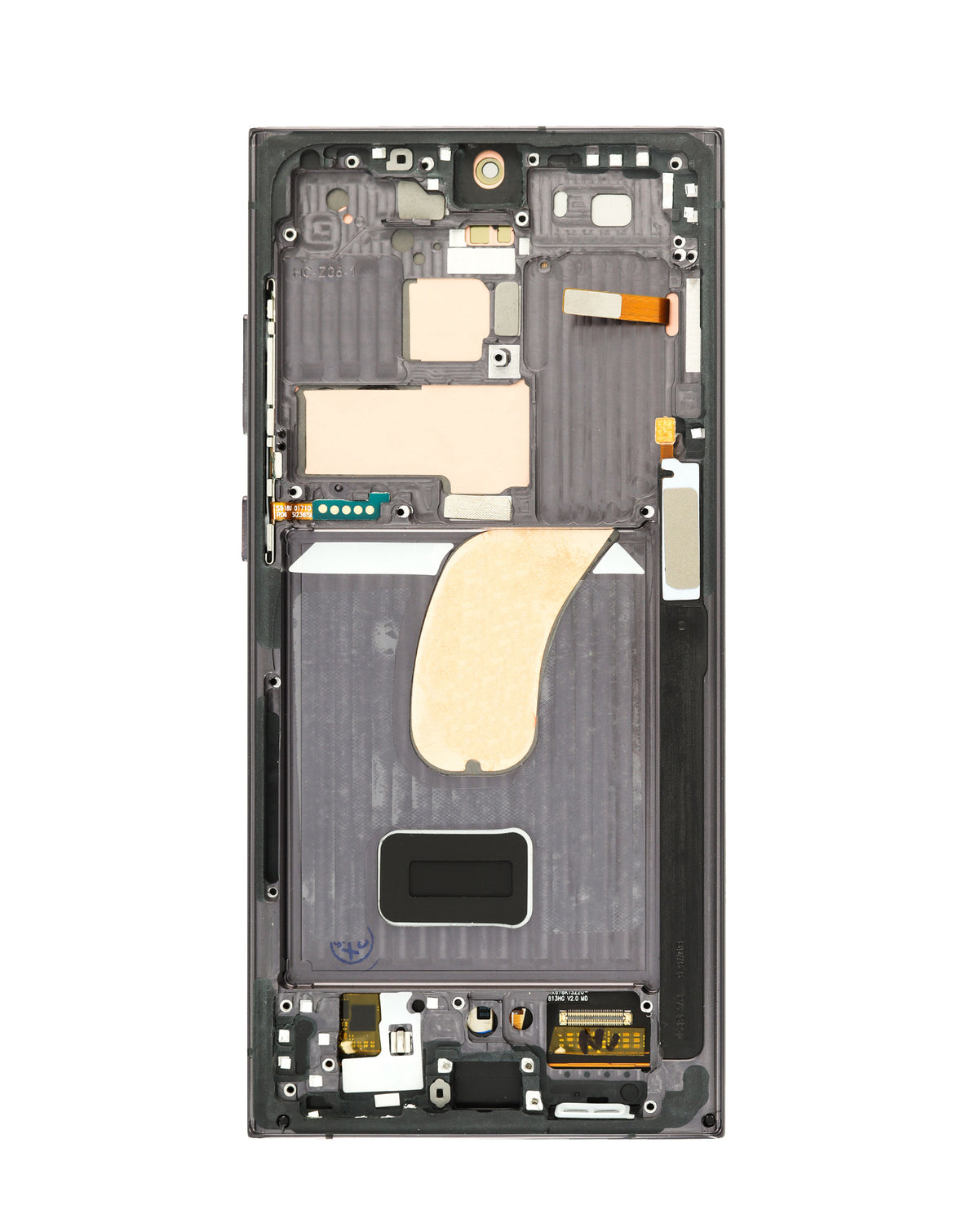 OLED Assembly with Frame for Galaxy S23 Ultra (S918) (Graphite) (Aftermarket Plus Soft / 120Hz)
