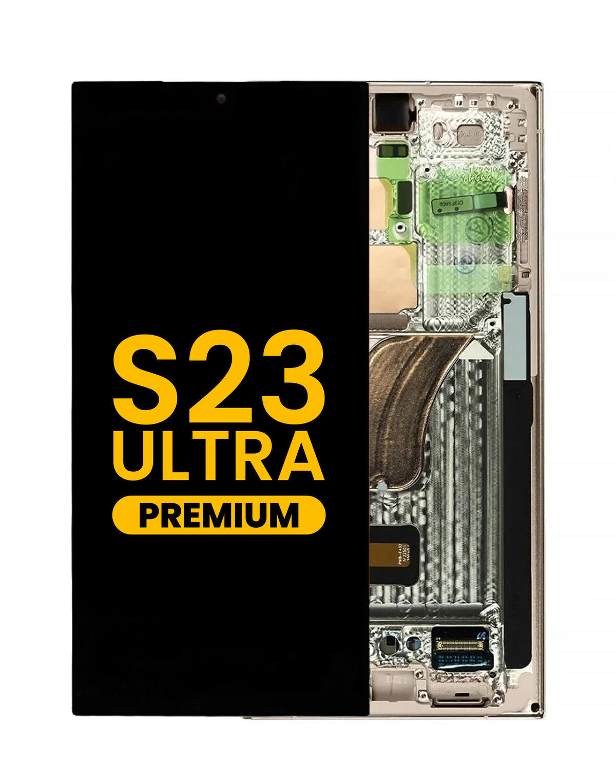 OLED Assembly with Frame for Galaxy S23 Ultra (S918) (Cream) (Premium)