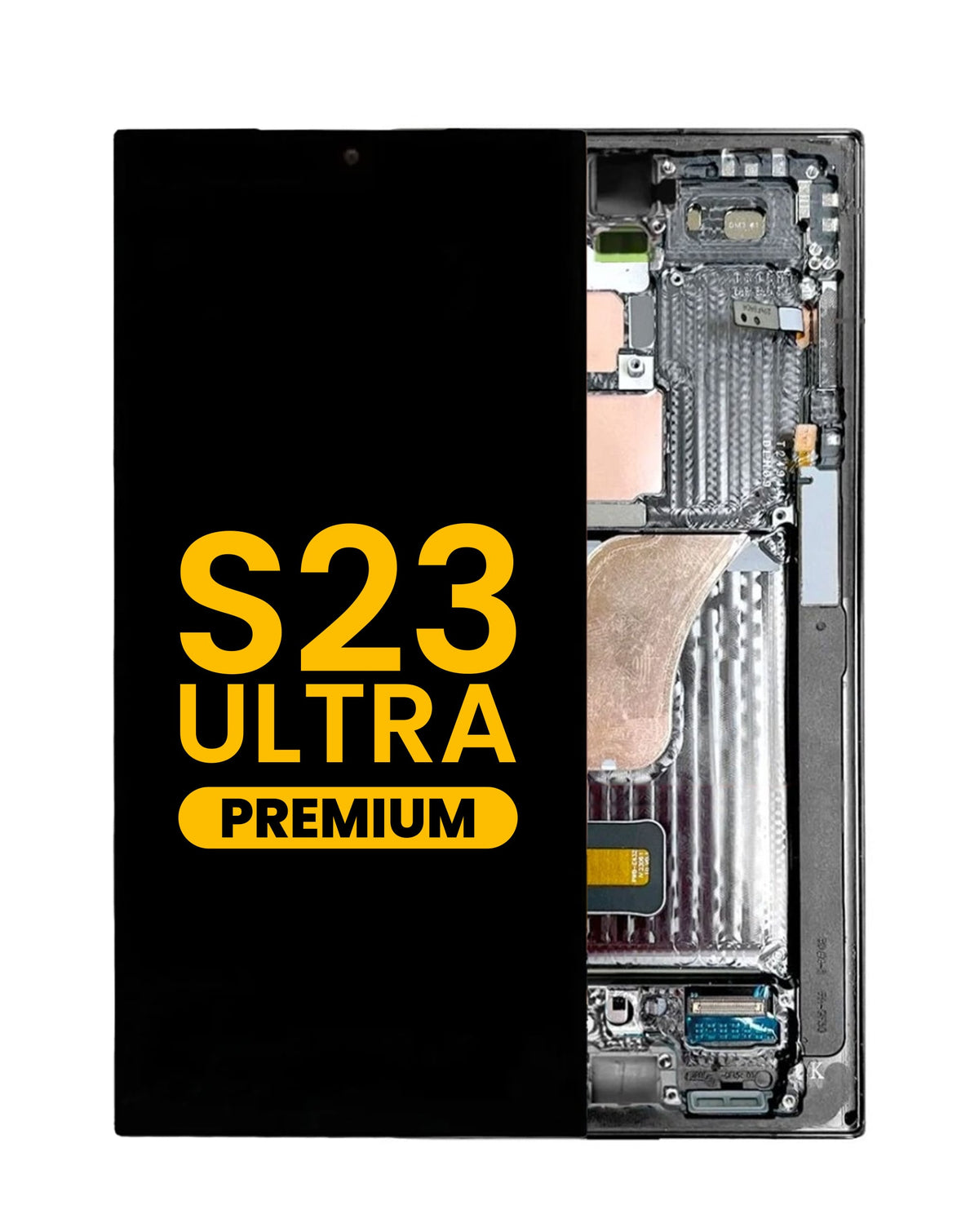 OLED Assembly with Frame for Galaxy S23 Ultra (S918) (Graphite) (Premium)