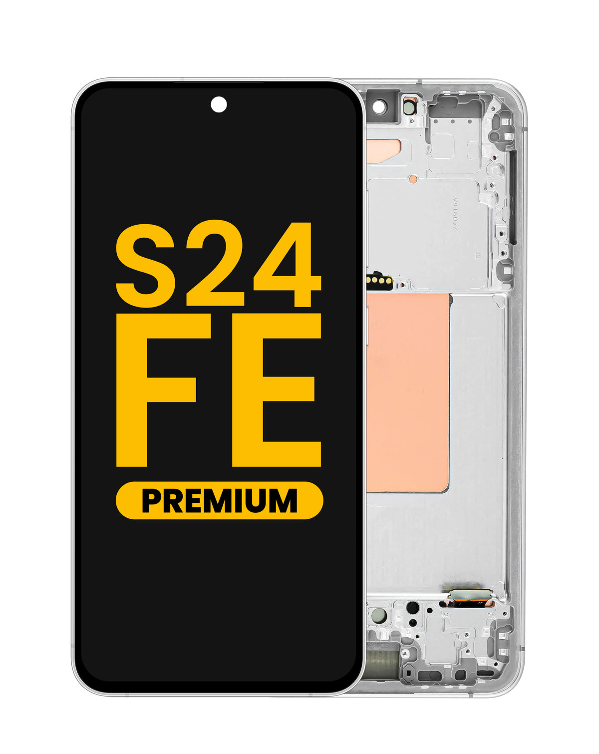 OLED Assembly with Frame for Galaxy S24 FE (S721) (Gray) (Premium)