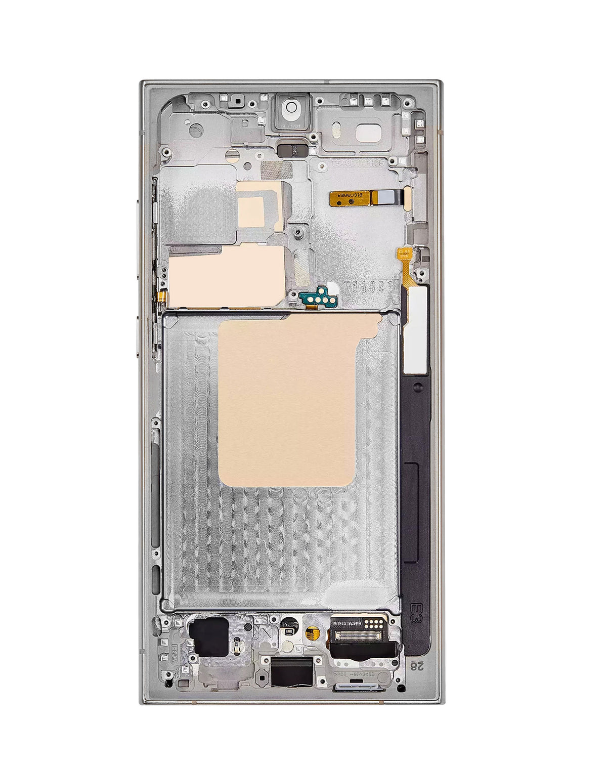 OLED Assembly with Frame for Galaxy S24 Ultra (S928) (Titanium Gray) (Aftermarket Plus Soft / 120Hz)