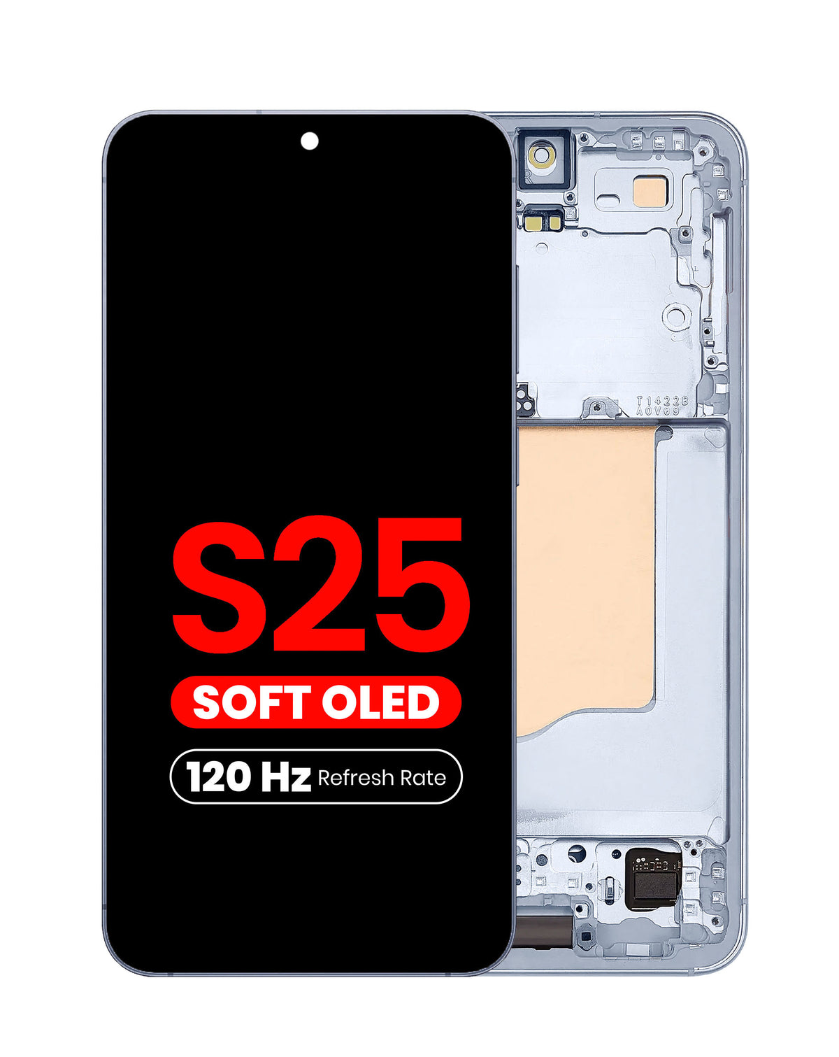 OLED Assembly with Frame for Galaxy S25 (S931) (Icy Blue) (Aftermarket Plus Soft / 120Hz)
