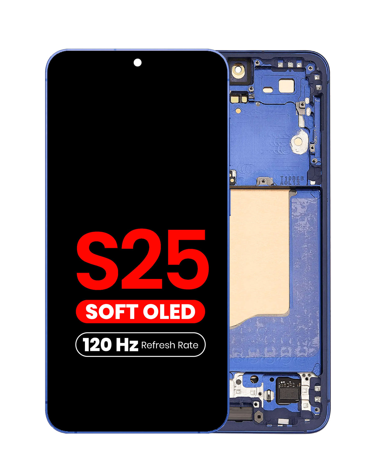 OLED Assembly with Frame for Galaxy S25 (S931) (Navy) (Aftermarket Plus Soft / 120Hz)