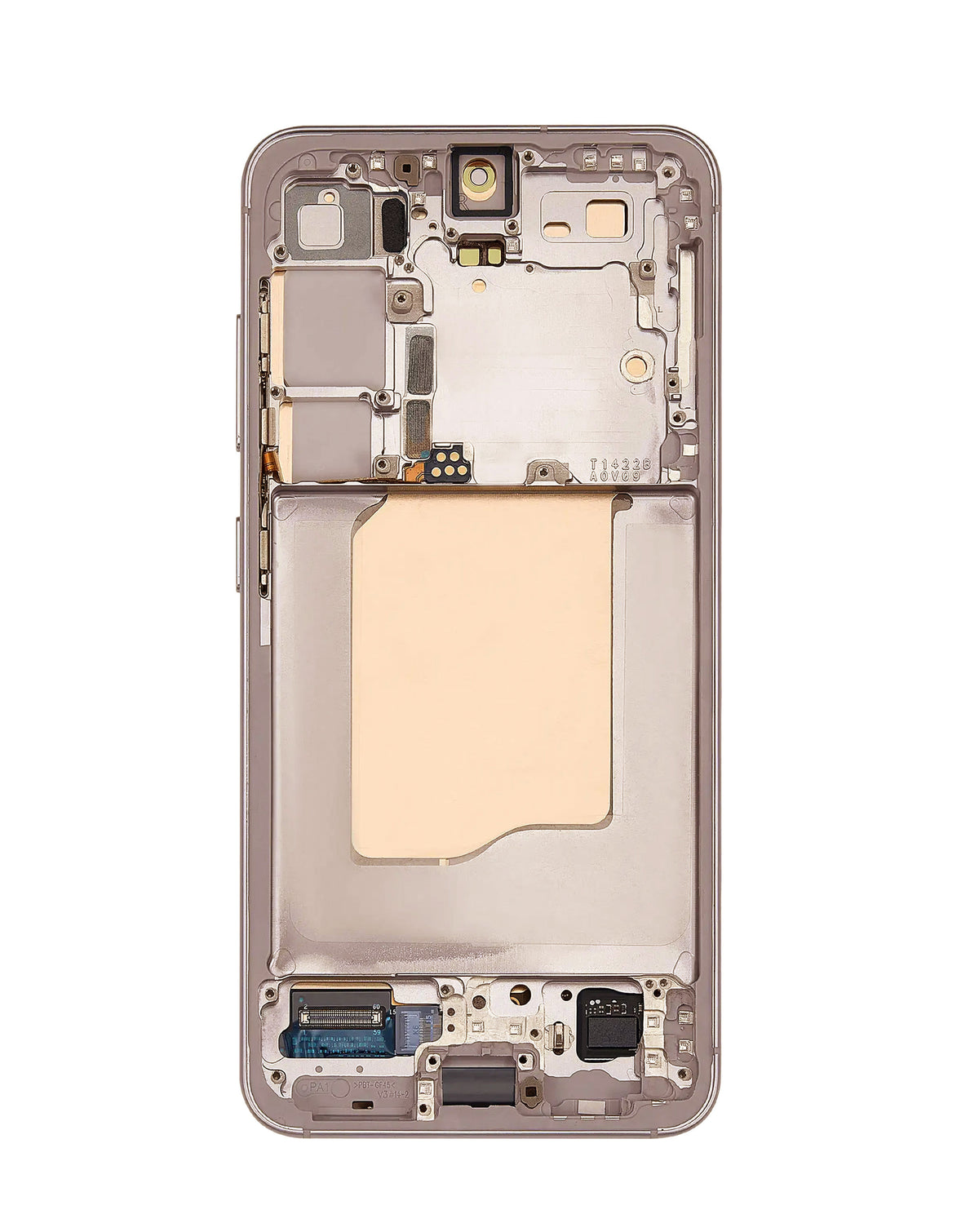 OLED Assembly with Frame for Galaxy S25 (S931) (Pink Gold) (Aftermarket Plus Soft / 120Hz)