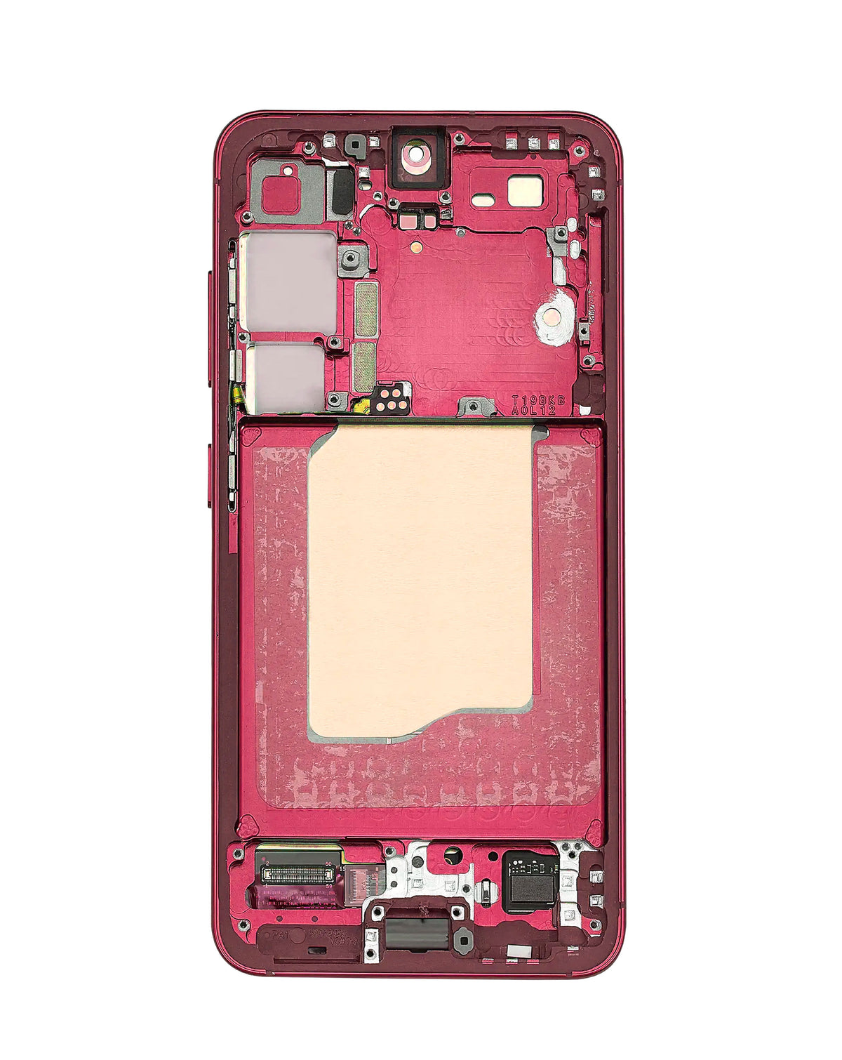 OLED Assembly with Frame for Galaxy S25 (S931) (Coral Red) (Aftermarket Plus Soft / 120Hz)