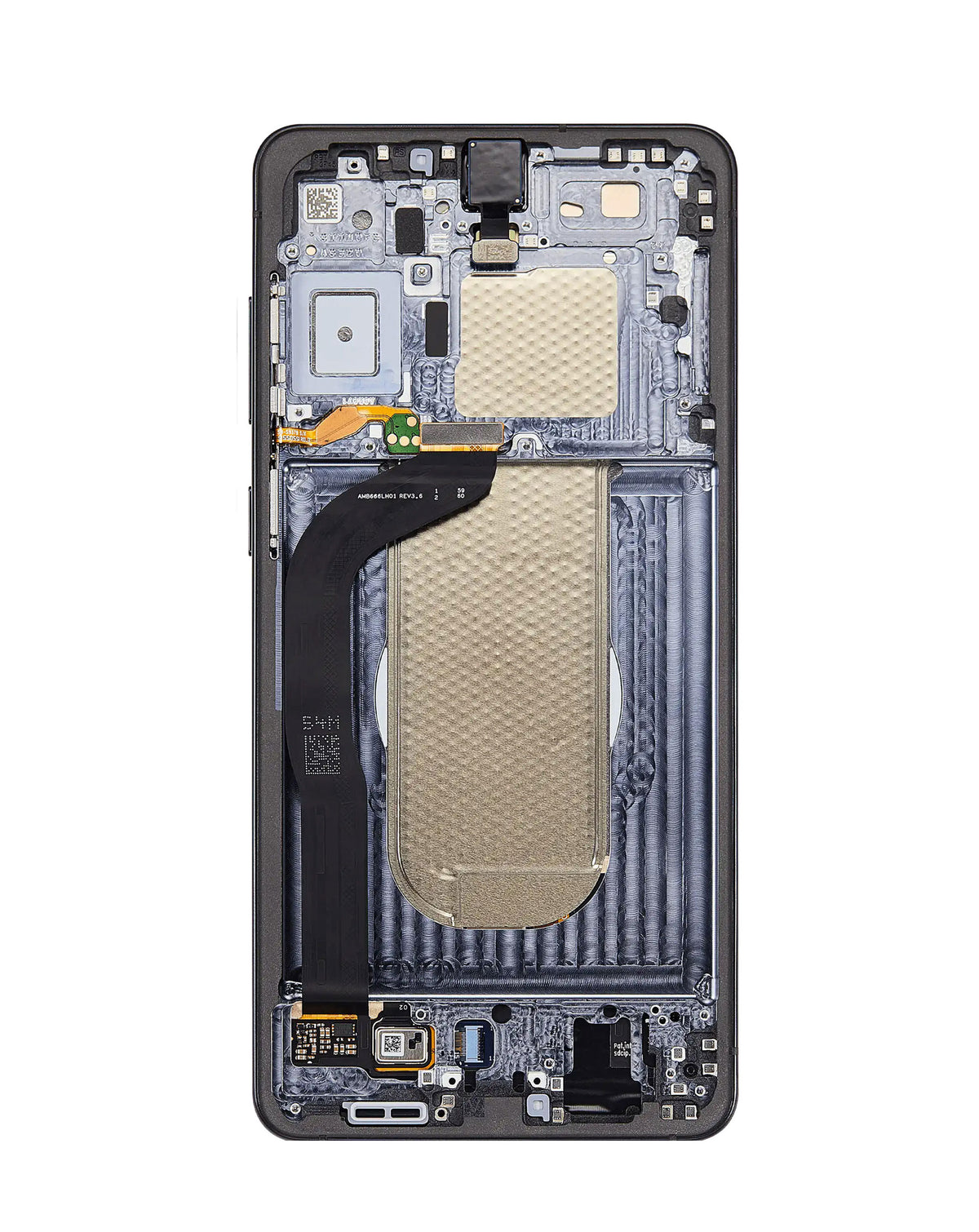 OLED Assembly with Frame for Galaxy S25 Edge (S937) (Titanium Jet Black) (Aftermarket Plus Soft)