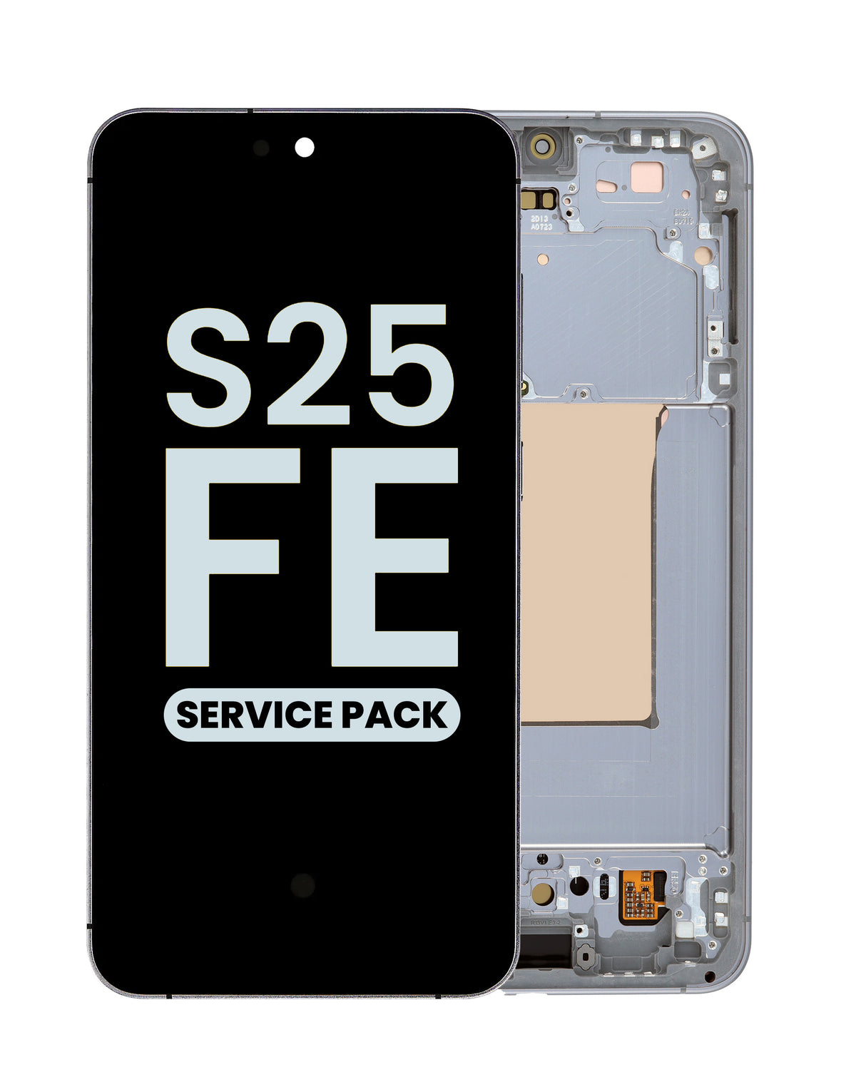 OLED Assembly with Frame for Galaxy S25 FE (S731) (Jet Black) (Service Pack)