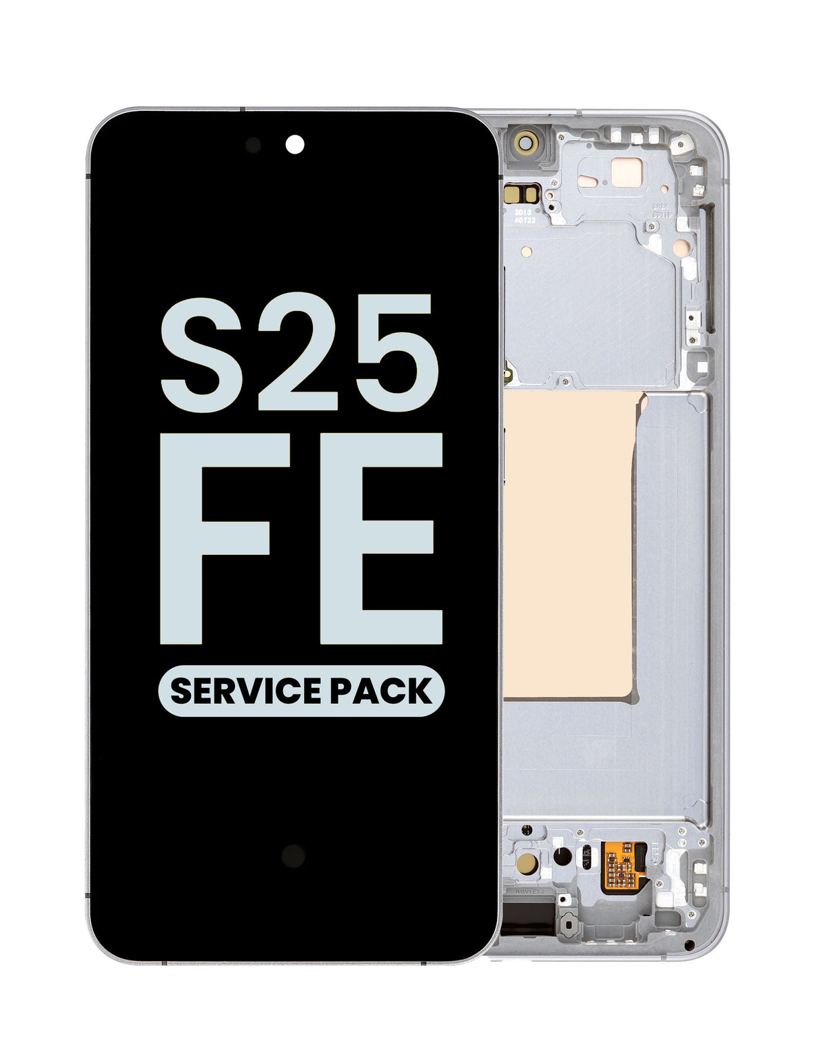 OLED Assembly with Frame for Galaxy S25 FE (S731) (White) (Service Pack)