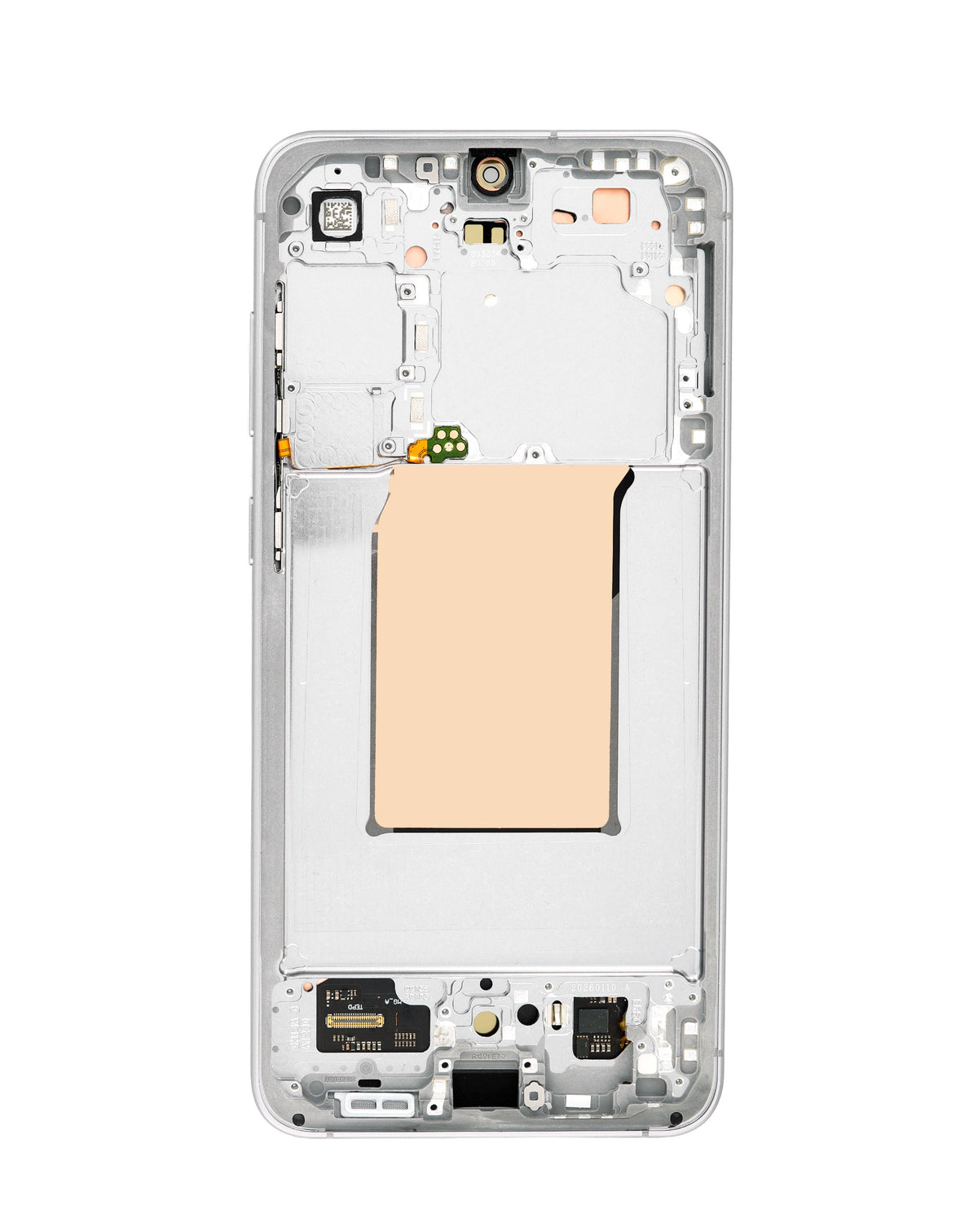 OLED Assembly with Frame for Galaxy S25 FE (S731) (White) (Aftermarket Plus Soft / 120Hz)