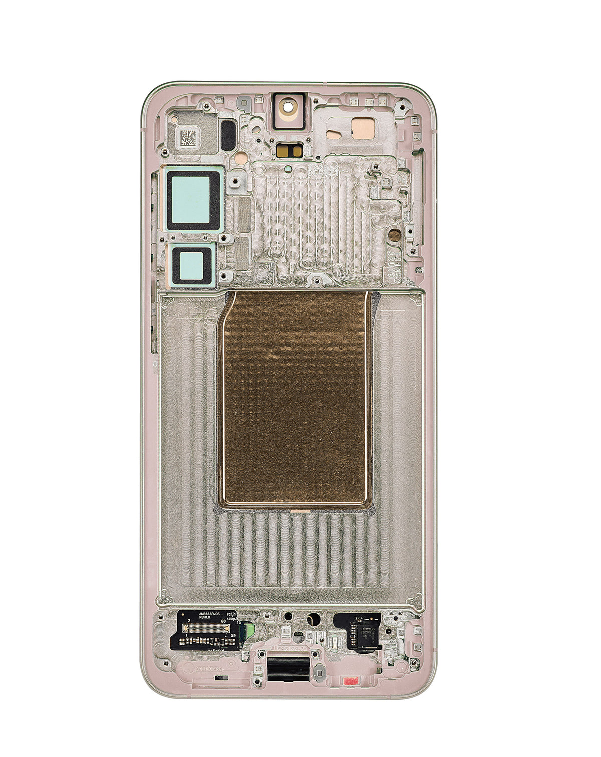 OLED Assembly with Frame for Galaxy S25 Plus (S936) (Pink Gold) (Aftermarket Pro Soft / 120Hz)