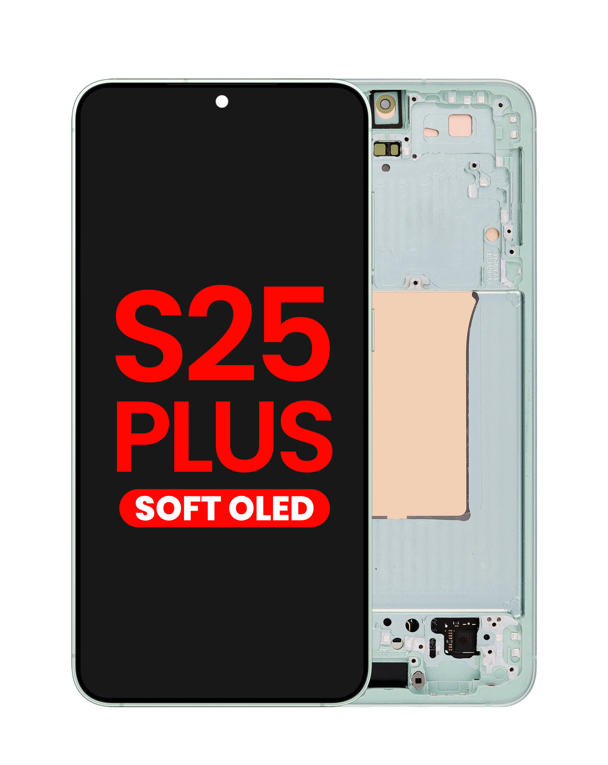 OLED Assembly with Frame for Galaxy S25 Plus (S936) (Mint) (Aftermarket Plus Soft)
