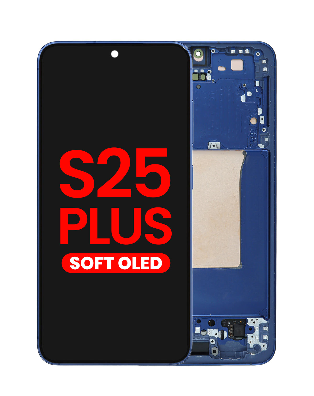 OLED Assembly with Frame for Galaxy S25 Plus (S936) (Navy) (Aftermarket Plus Soft)