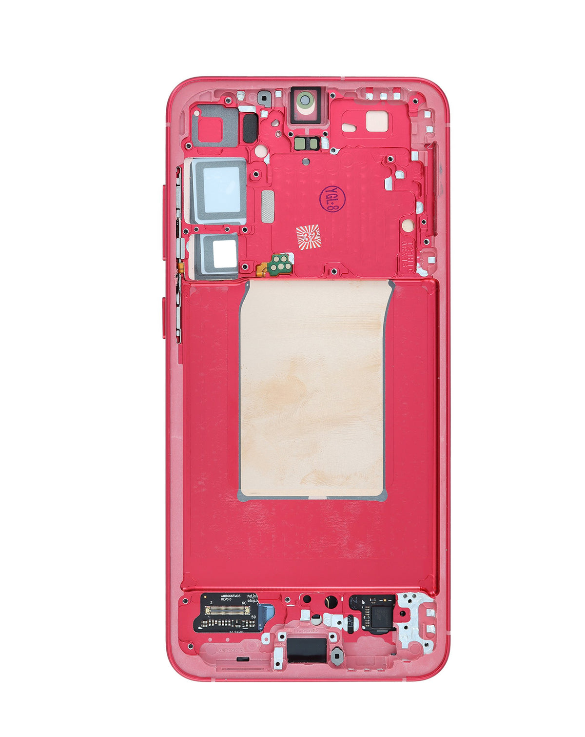 OLED Assembly with Frame for Galaxy S25 Plus (S936) (Coral Red) (Aftermarket Plus Soft)