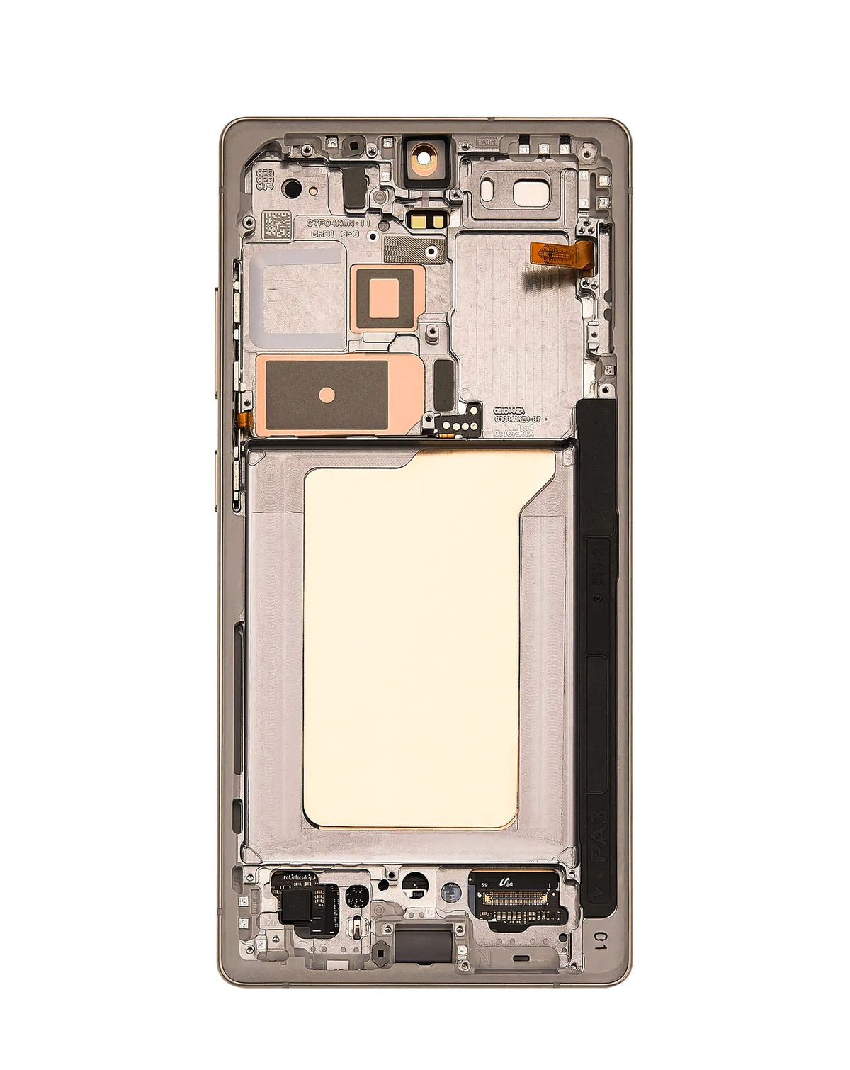 OLED Assembly with Frame for Galaxy S25 Ultra (S938) (Titanium Pink Gold) (Aftermarket Plus Soft / 120Hz)