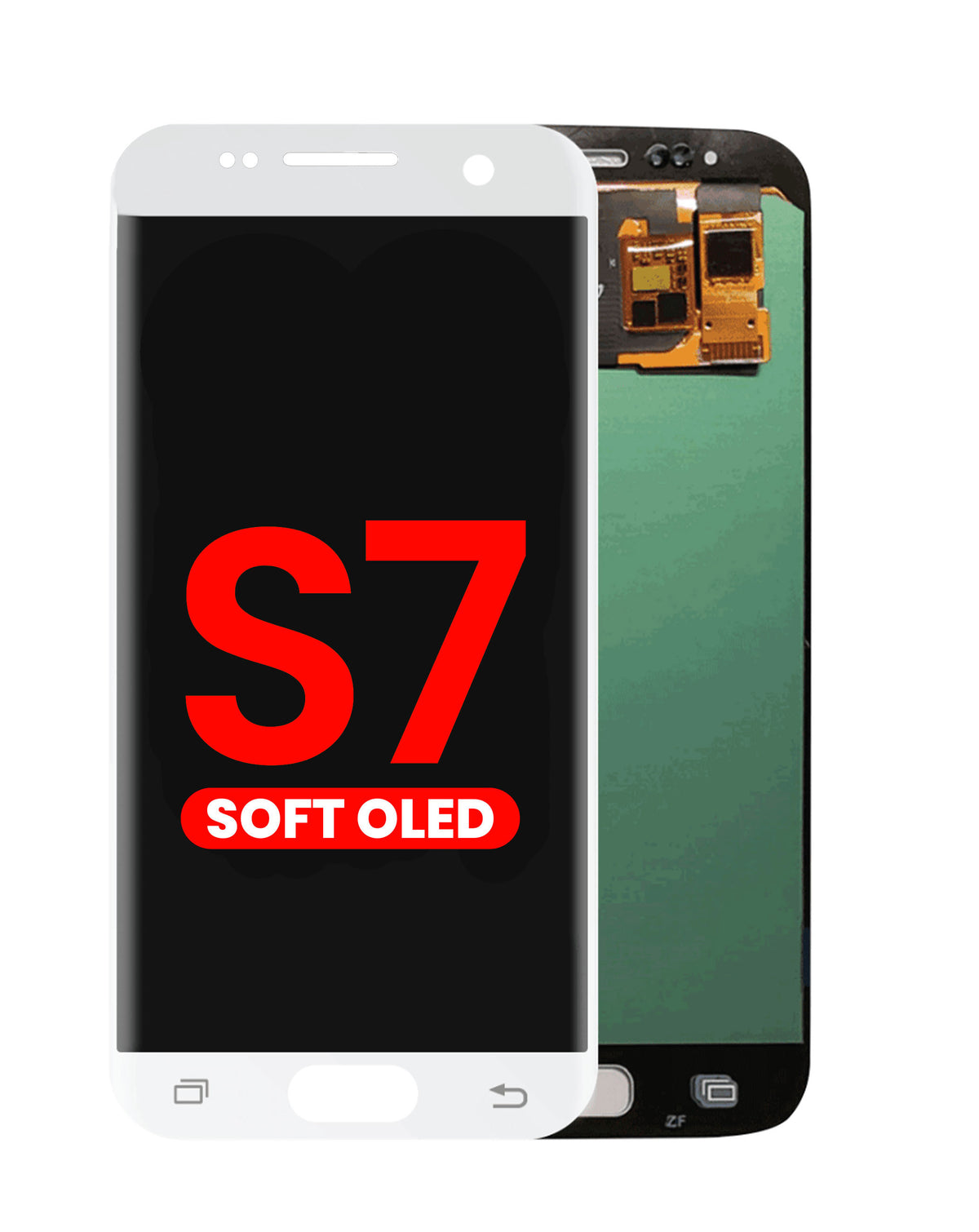 OLED Assembly without Frame for Galaxy S7 (G930) (WHITE) (Aftermarket OLED)