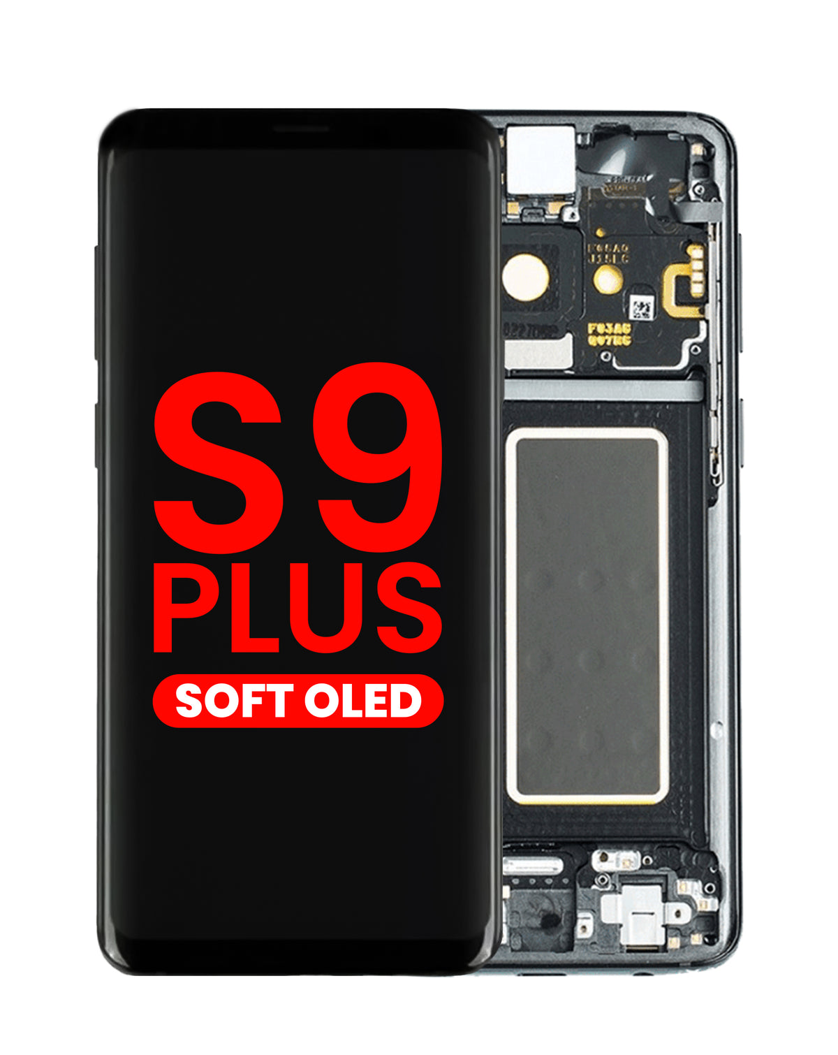 OLED Assembly with Frame for Galaxy S9 Plus (G965) (MIDNIGHT BLACK) (Aftermarket OLED)