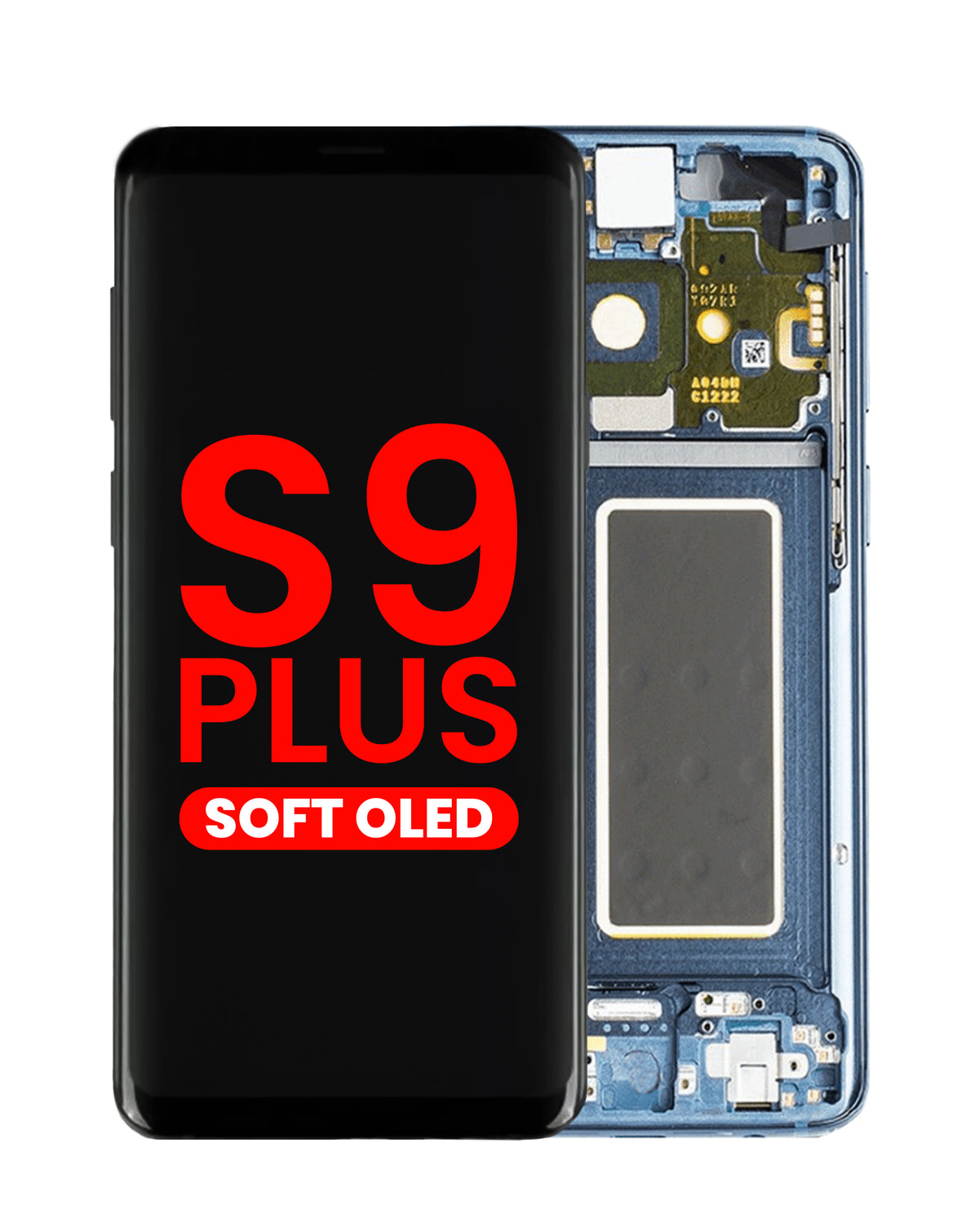 OLED Assembly with Frame for Galaxy S9 Plus (G965) (CORAL BLUE) (Aftermarket OLED)