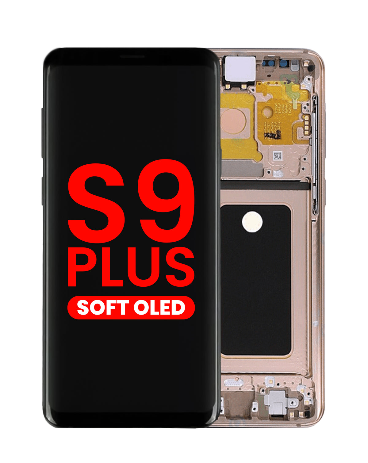 OLED Assembly with Frame for Galaxy S9 Plus (G965) (SUNRISE GOLD) (Aftermarket OLED)