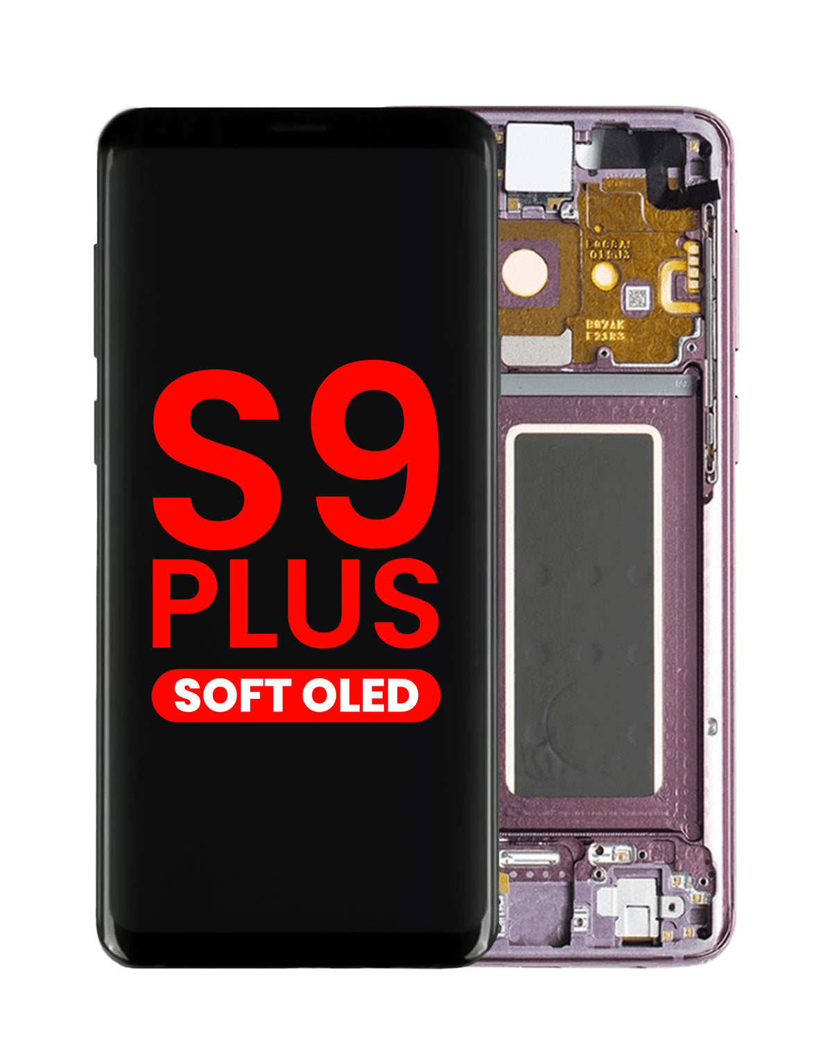 OLED Assembly with Frame for Galaxy S9 Plus (G965) (LILAC PURPLE) (Aftermarket OLED)