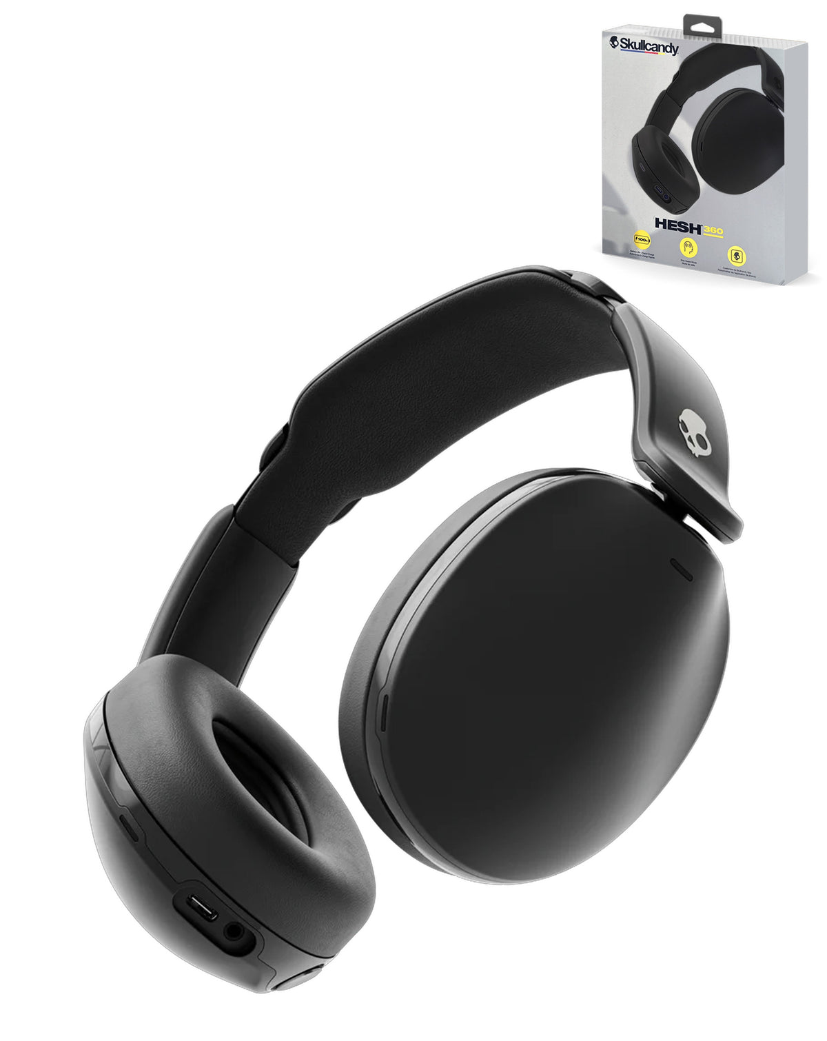 Skullcandy Hesh 360 Wireless Over Ear Headphones (BLACK) (Only Ground Shipping)