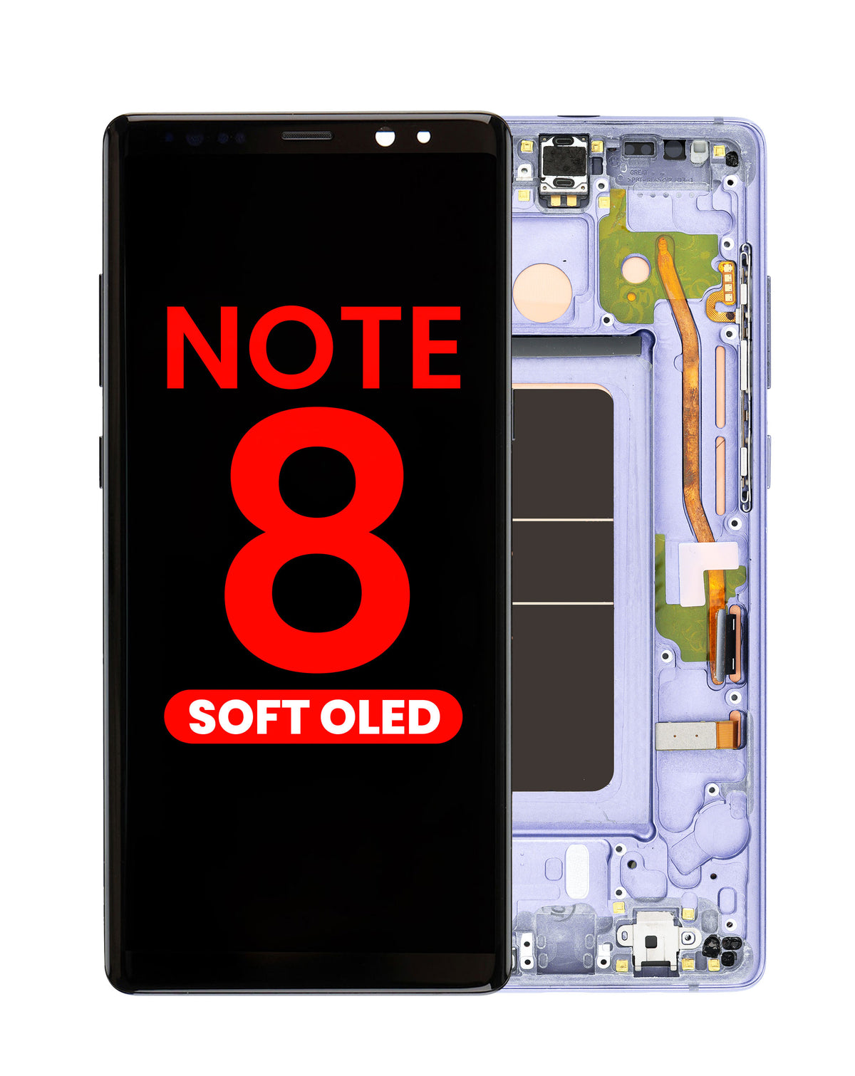 OLED Assembly with Frame for Galaxy Note 8 N950 (ORCHID GRAY) (Aftermarket)