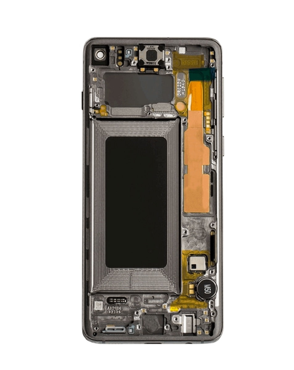 OLED Assembly with Frame for Galaxy S10 (G973) (PRISM BLACK) (Service Pack)