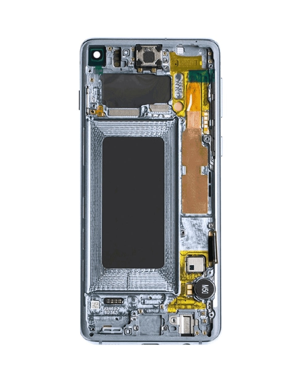 OLED Assembly with Frame for Galaxy S10 (G973) (PRISM BLUE) (Service Pack)