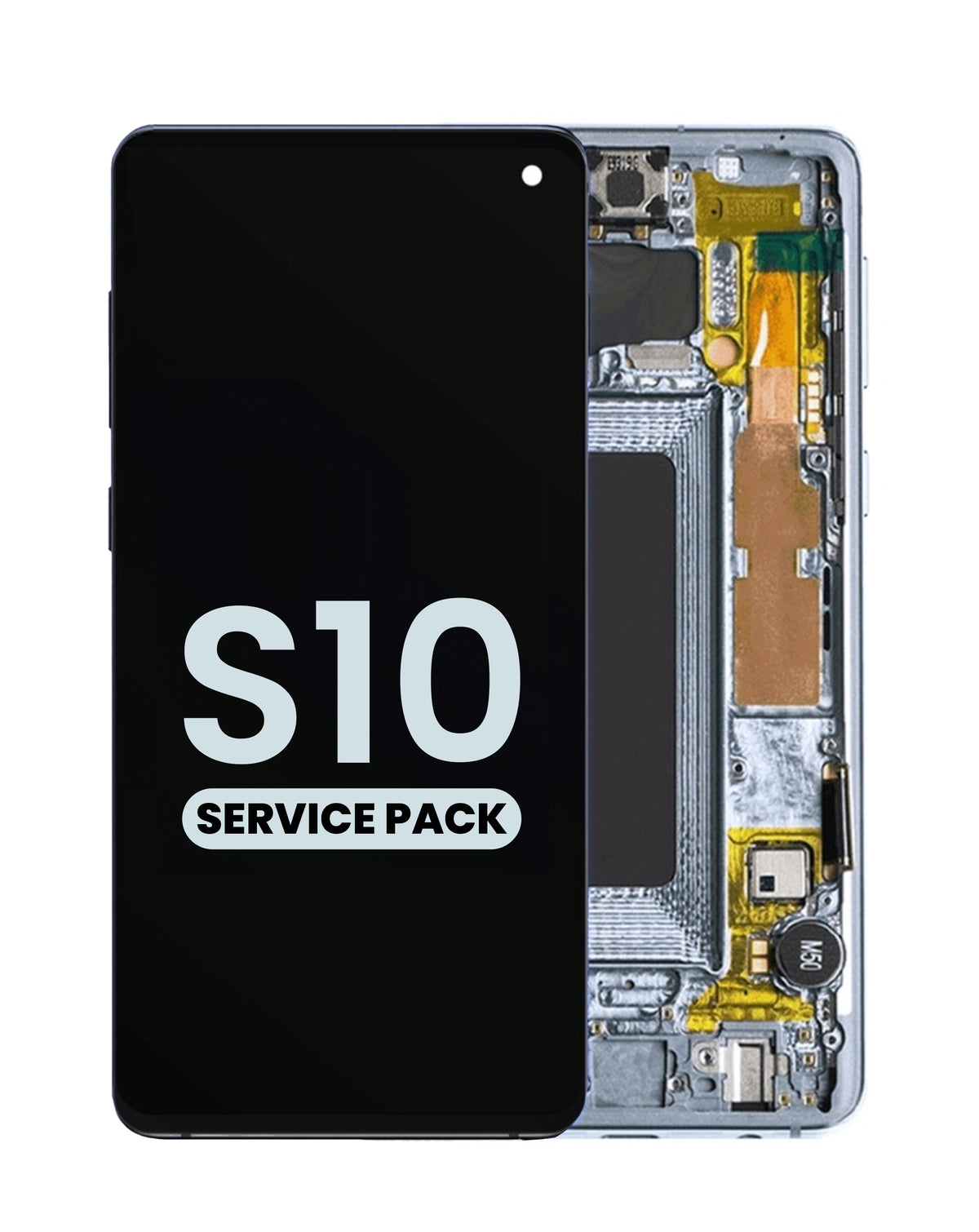 OLED Assembly with Frame for Galaxy S10 (G973) (PRISM BLUE) (Service Pack)