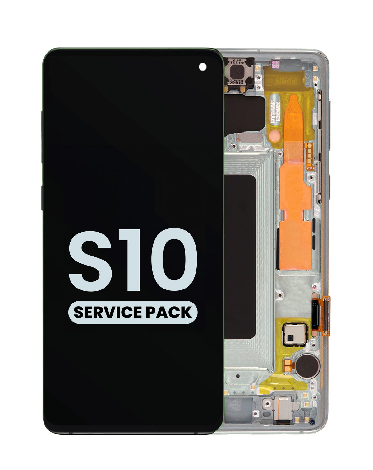OLED Assembly with Frame for Galaxy S10 (G973) (PRISM GREEN) (Service Pack)