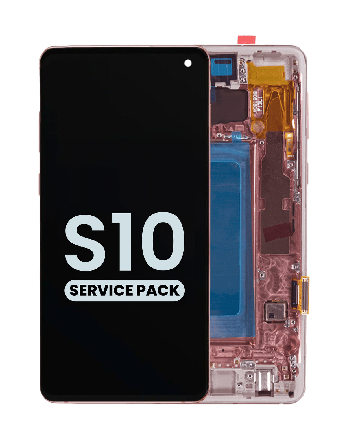 OLED Assembly with Frame for Galaxy S10 (G973) (FLAMINGO PINK) (Service Pack)
