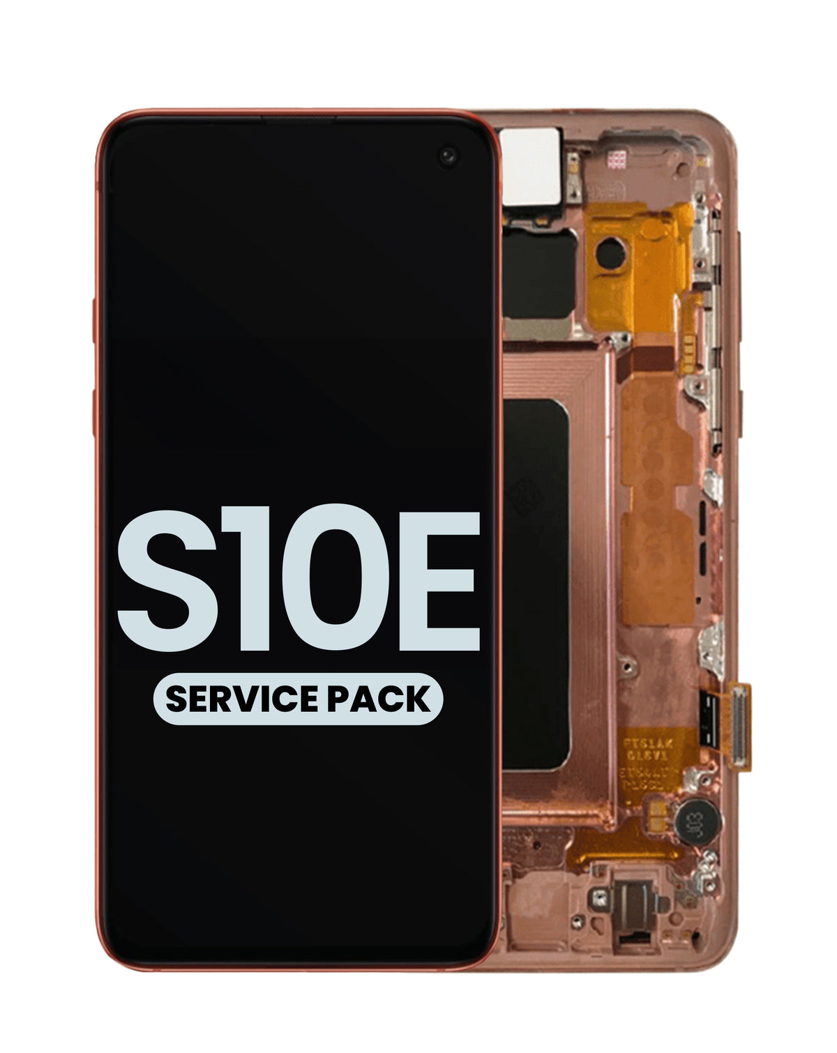 OLED Assembly with Frame for Galaxy S10E (G970) (FLAMINGO PINK) (Service Pack)