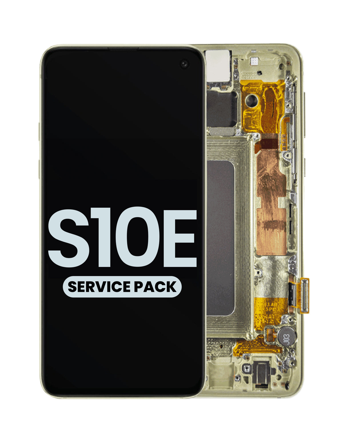 OLED Assembly with Frame for Galaxy S10E (G970) (CANARY YELLOW) (Service Pack)