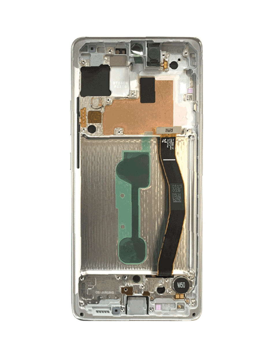 OLED Assembly with Frame for Galaxy S10 Lite (G770) (PRISM WHITE) (Service Pack)