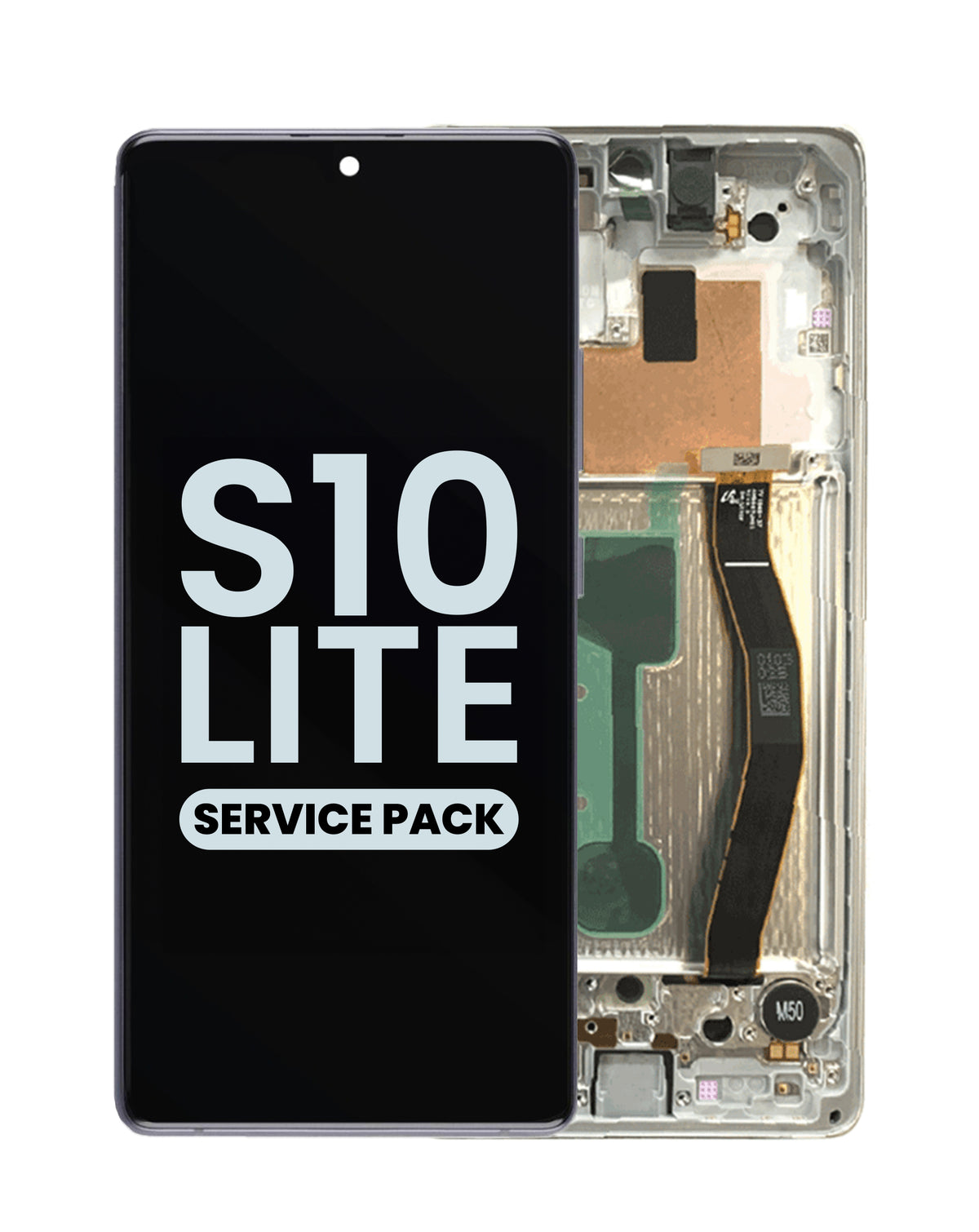 OLED Assembly with Frame for Galaxy S10 Lite (G770) (PRISM WHITE) (Service Pack)