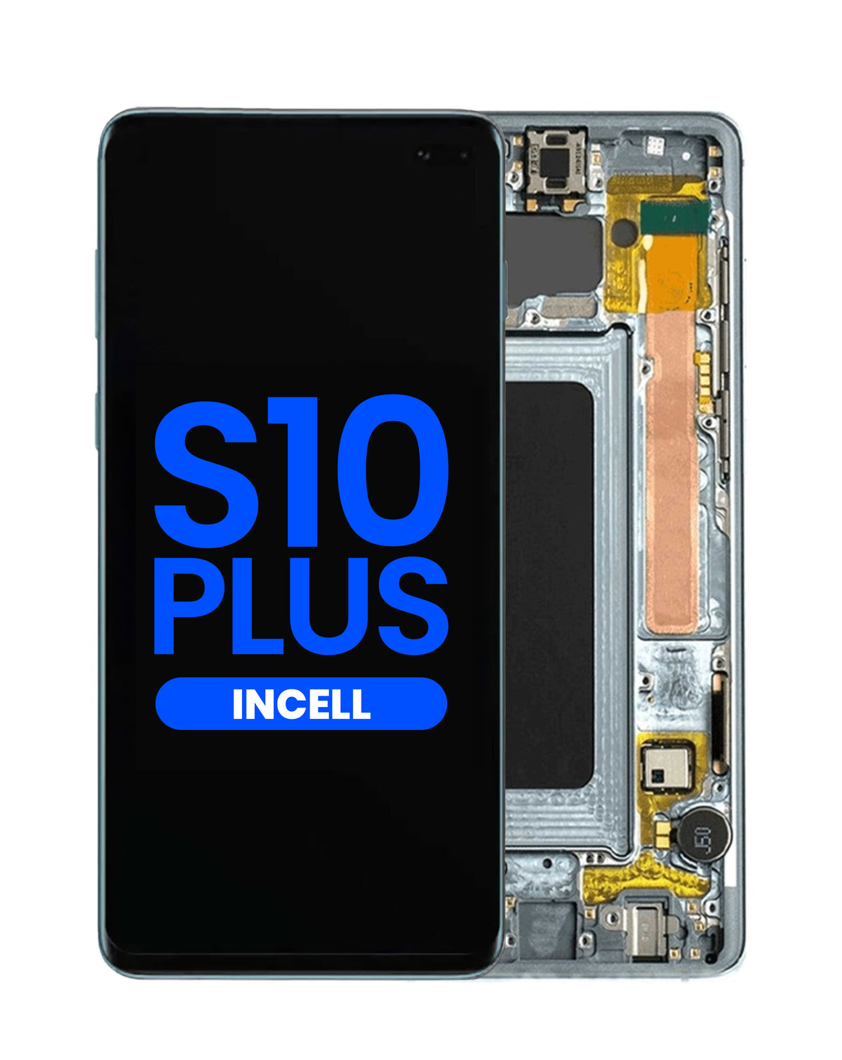 LCD Assembly with Frame for Galaxy S10 Plus (G975) (without Fingerprint Sensor) (PRISM BLUE) (Aftermarket Incell)