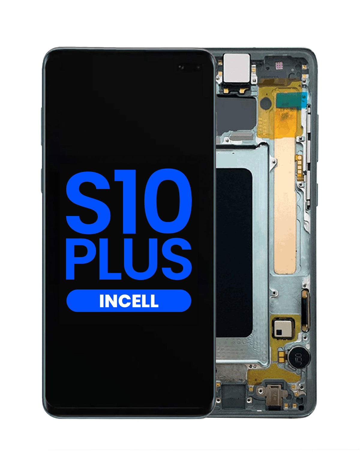 LCD Assembly with Frame for Galaxy S10 Plus (G975) (without Fingerprint Sensor) (PRISM GREEN) (Aftermarket Incell)
