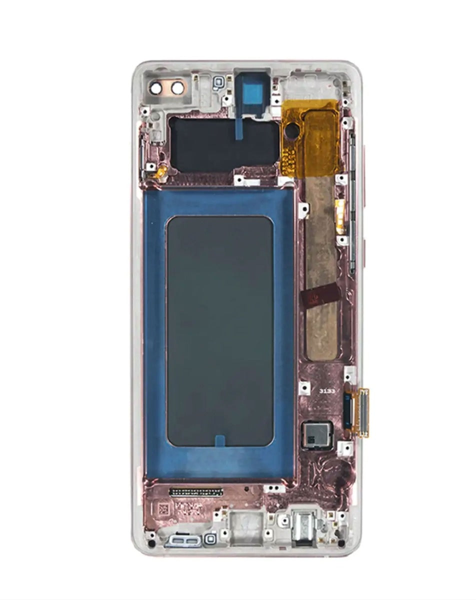 LCD Assembly with Frame for Galaxy S10 Plus (G975) (without Fingerprint Sensor) (PRISM WHITE) (Aftermarket Incell)