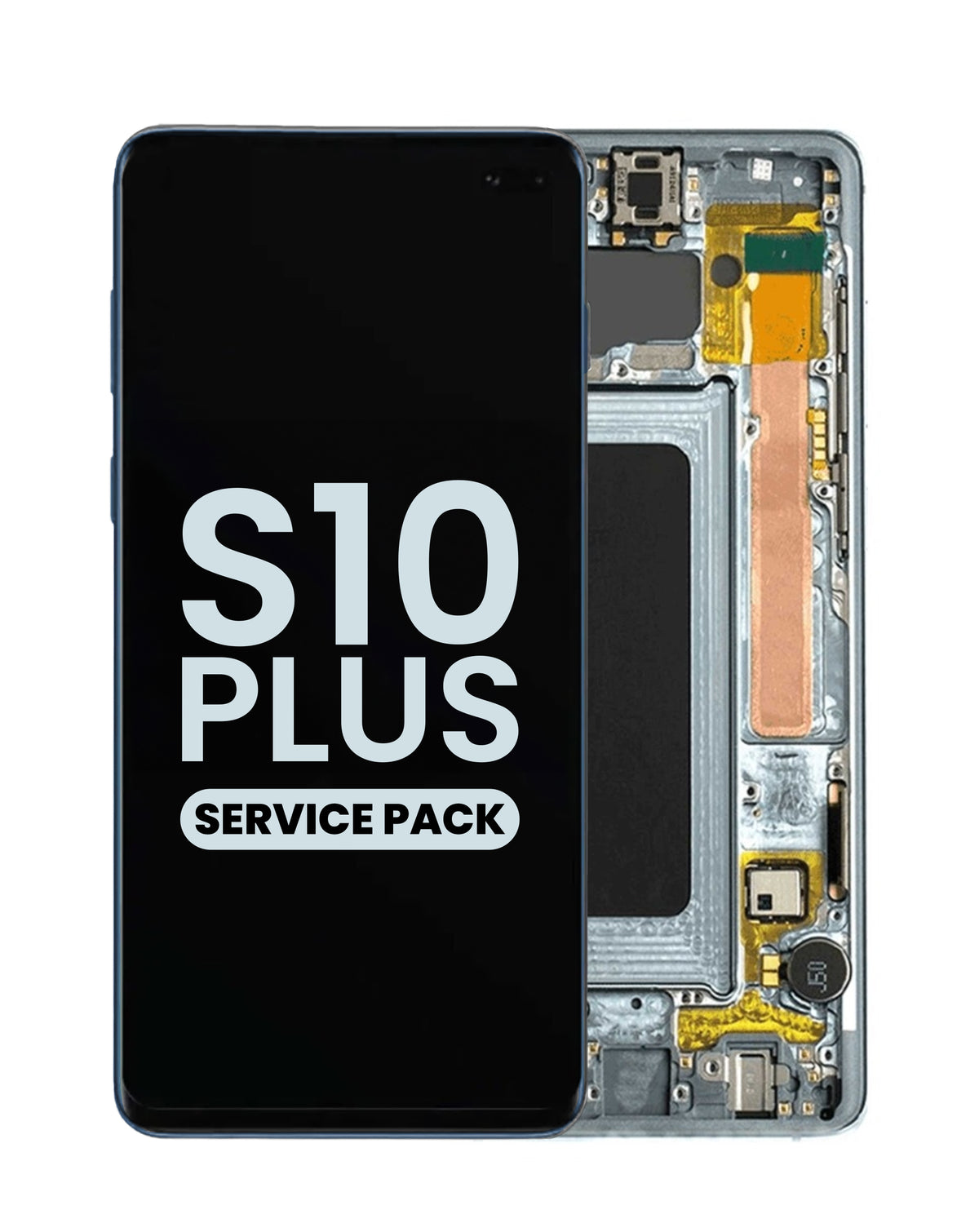 OLED Assembly with Frame for Galaxy S10 Plus (G975) (PRISM BLUE) (Service Pack)