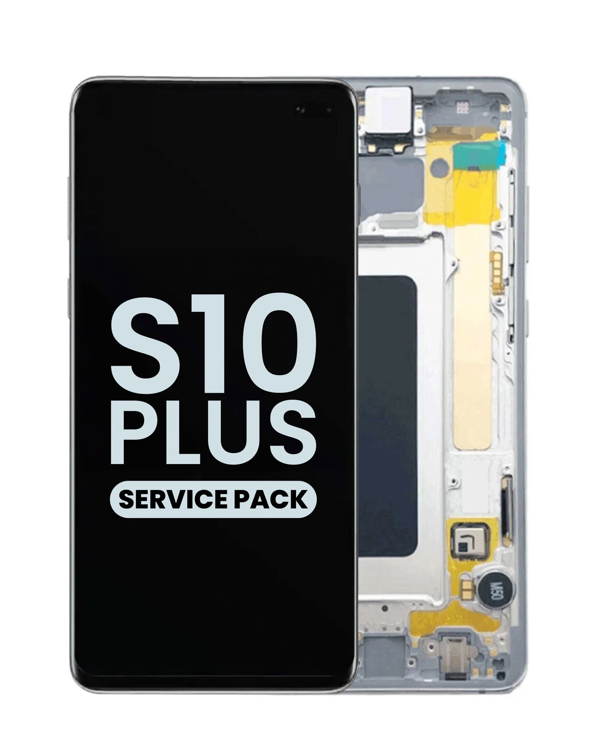 OLED Assembly with Frame for Galaxy S10 Plus (G975) (CERAMIC WHITE) (Service Pack)