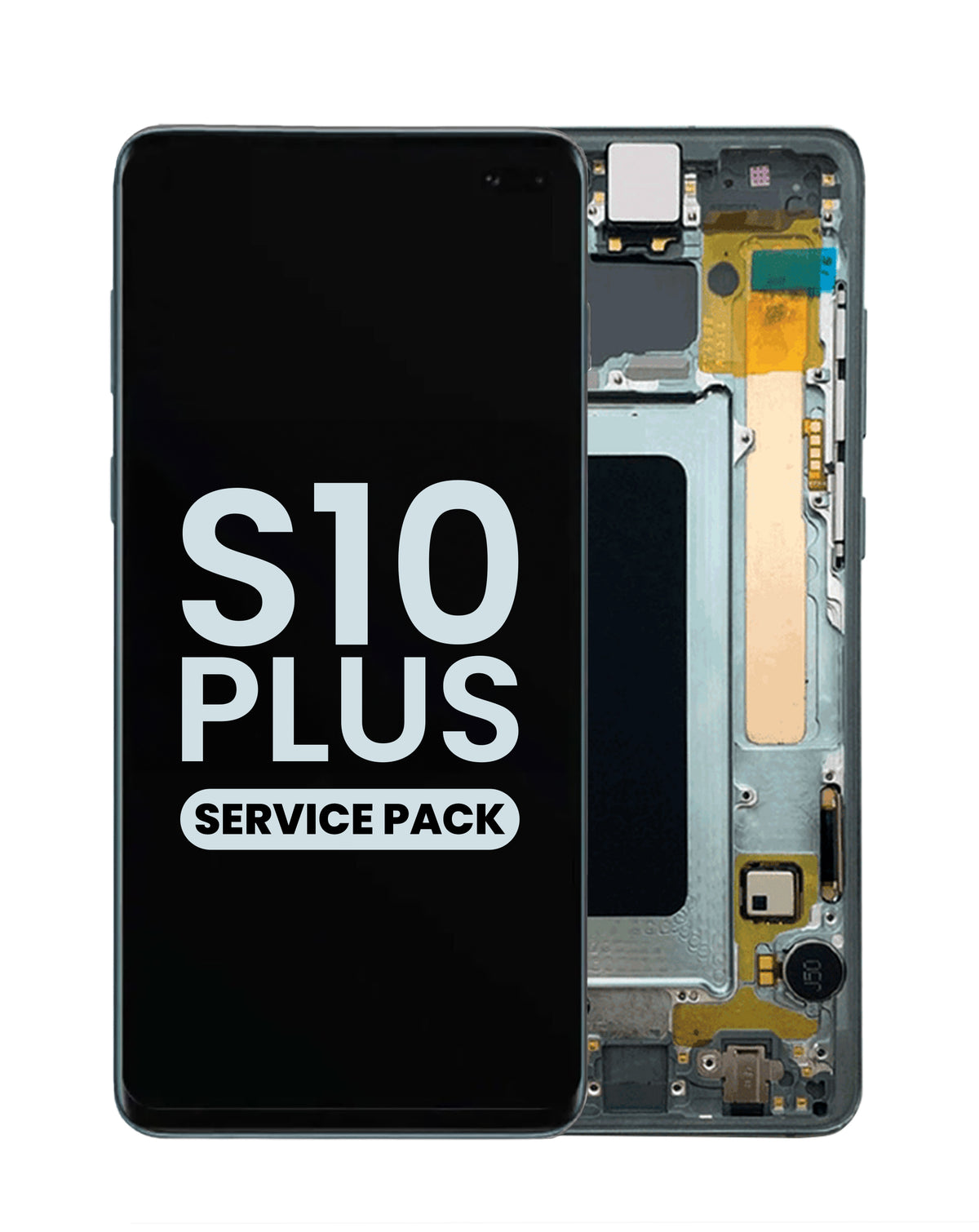 OLED Assembly with Frame for Galaxy S10 Plus (G975) (PRISM GREEN) (Service Pack)