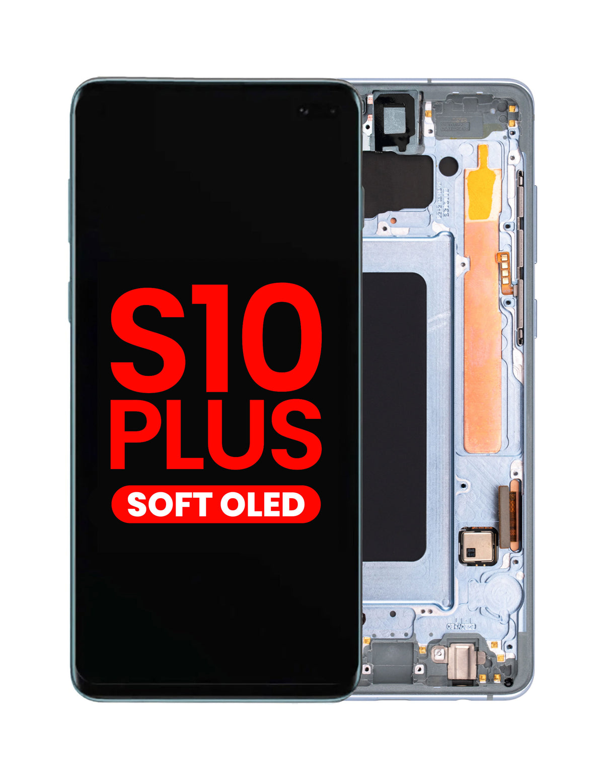 OLED Assembly with Frame for Galaxy S10 Plus (G975) (PRISM BLUE) (Aftermarket OLED)