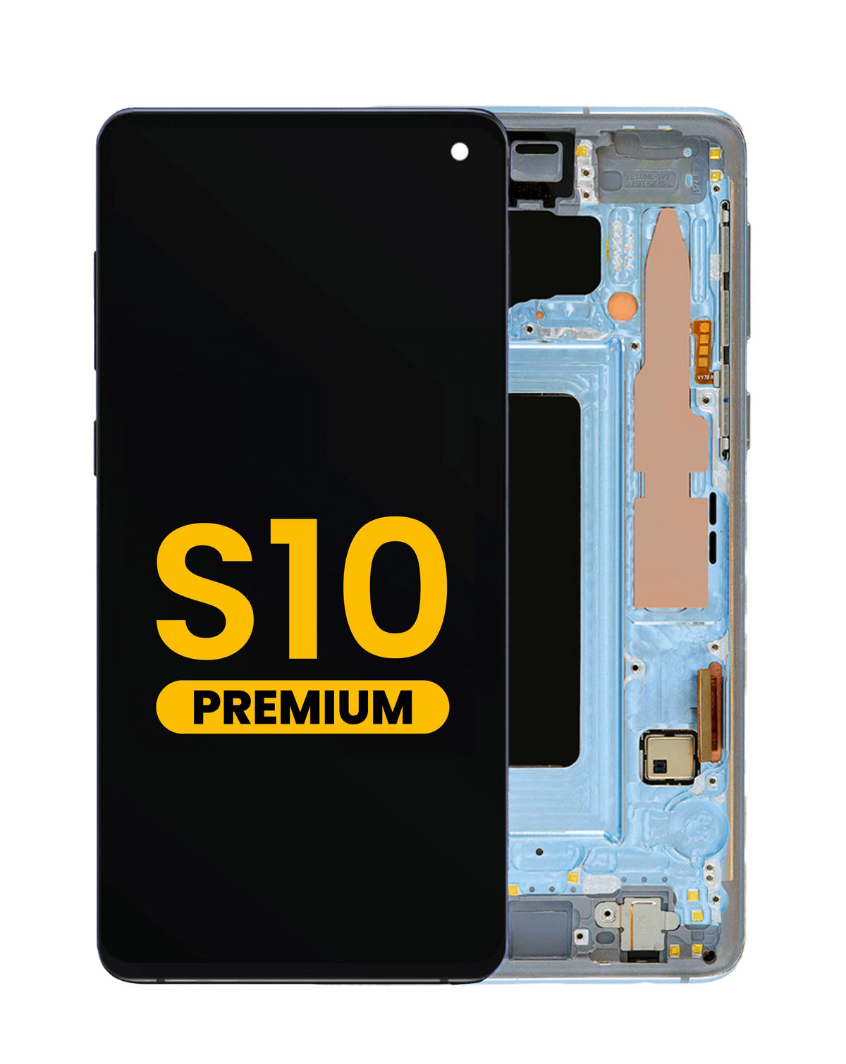OLED Assembly with Frame for Galaxy S10 (G973) (PRISM BLUE) (Premium)
