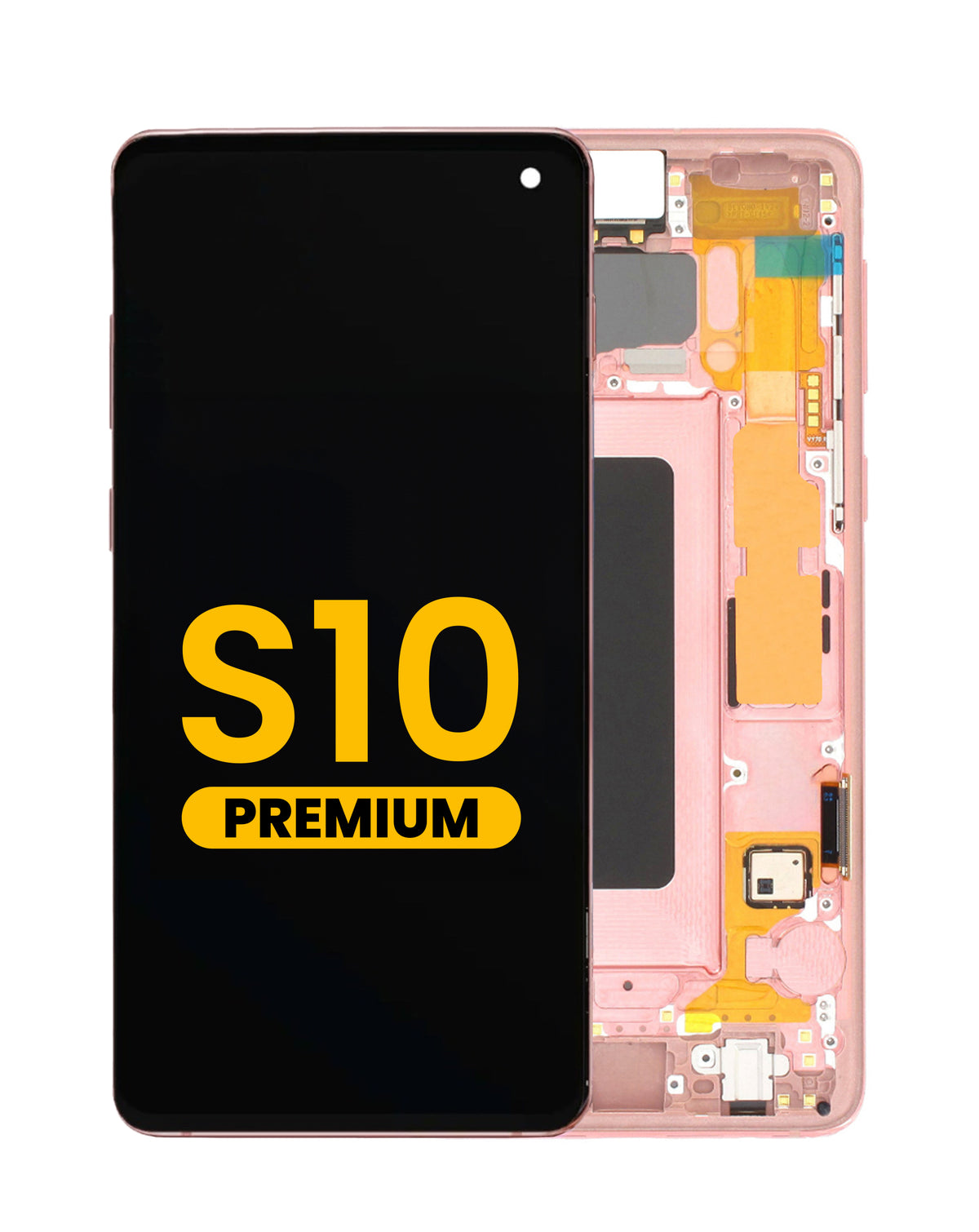 OLED Assembly with Frame for Galaxy S10 (G973) (FLAMINGO PINK) (Premium)