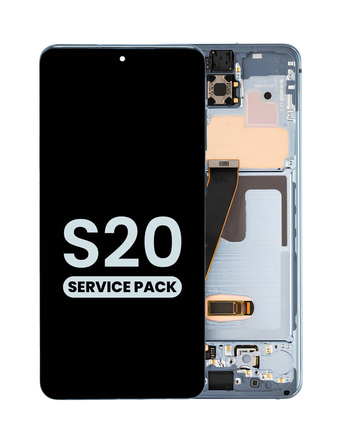 OLED Assembly with Frame for Galaxy S20 (G980 / G981) (Not Compatible with Verizon) (Cloud Blue) (Service Pack)