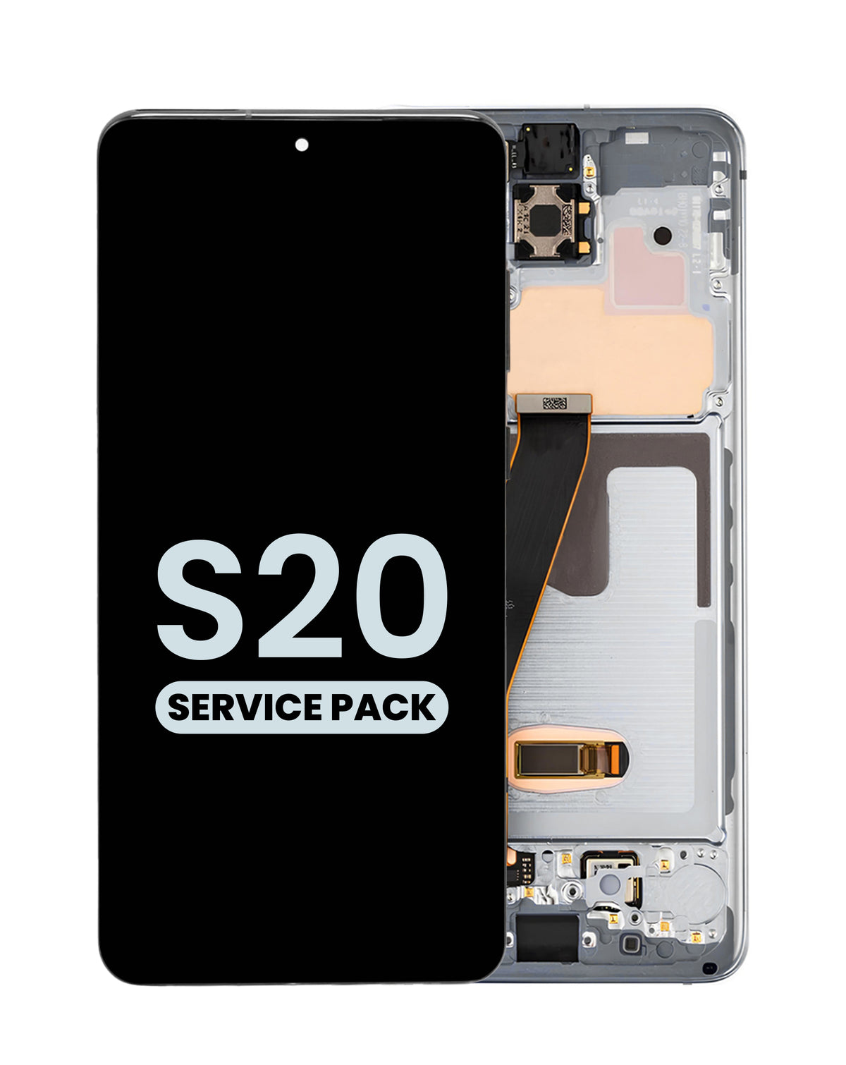 OLED Assembly with Frame for Galaxy S20 (G980 / G981) (Not Compatible with Verizon) (Cosmic Gray) (Service Pack)