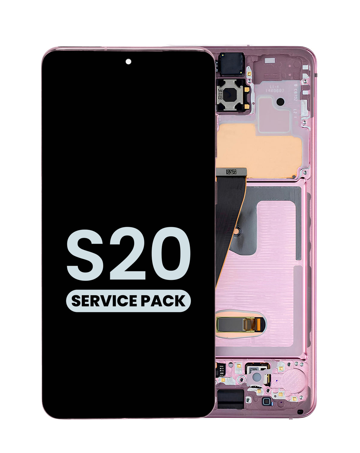 OLED Assembly with Frame for Galaxy S20 (G980 / G981) (Not Compatible with Verizon) (Cloud Pink) (Service Pack)